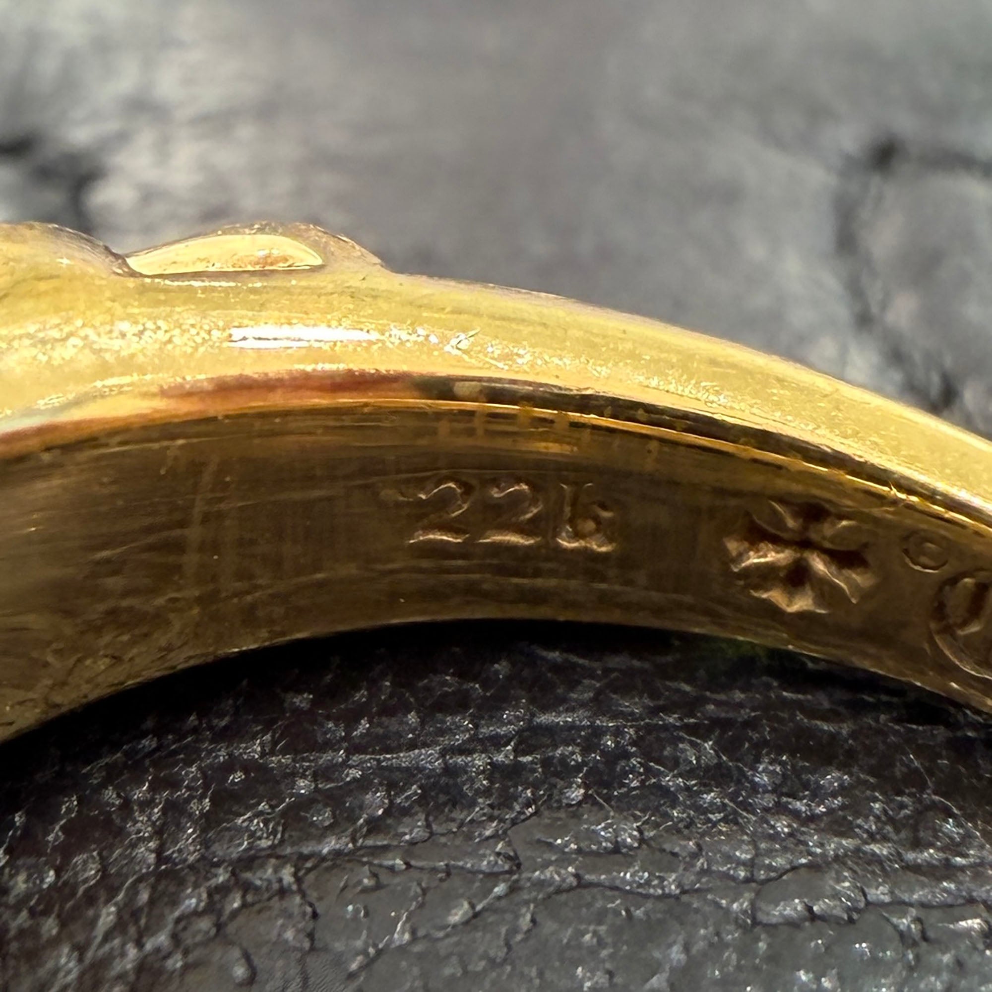 CHROME HEARTS 22K Baby Classic Floral Cross Ring Size 8号 クロム