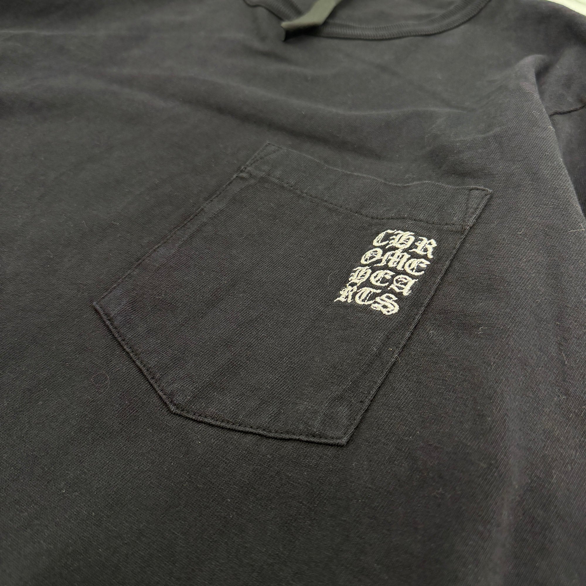 CHROME HEARTS Y NOT Vertical Logo Embroidery Long Sleeve Tee Size L クロムハーツ ワイノット ヴァーティカルロゴ刺繍 ロングスリーブTシャツ サイズL