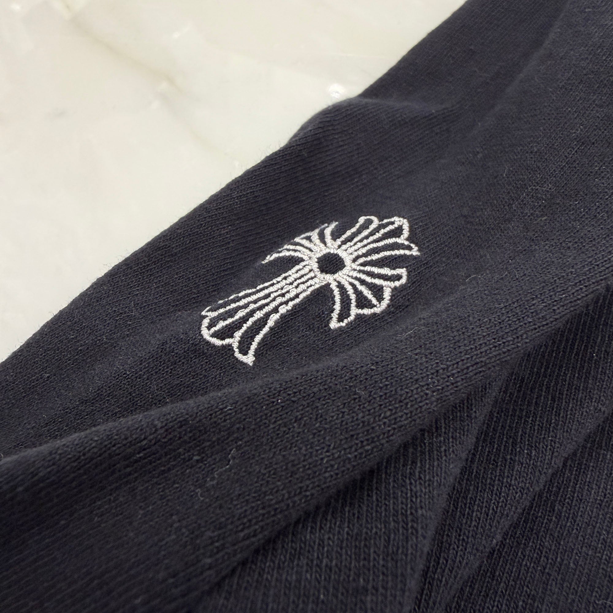 CHROME HEARTS Y NOT Vertical Logo Embroidery Long Sleeve Tee Size L クロムハーツ ワイノット ヴァーティカルロゴ刺繍 ロングスリーブTシャツ サイズL