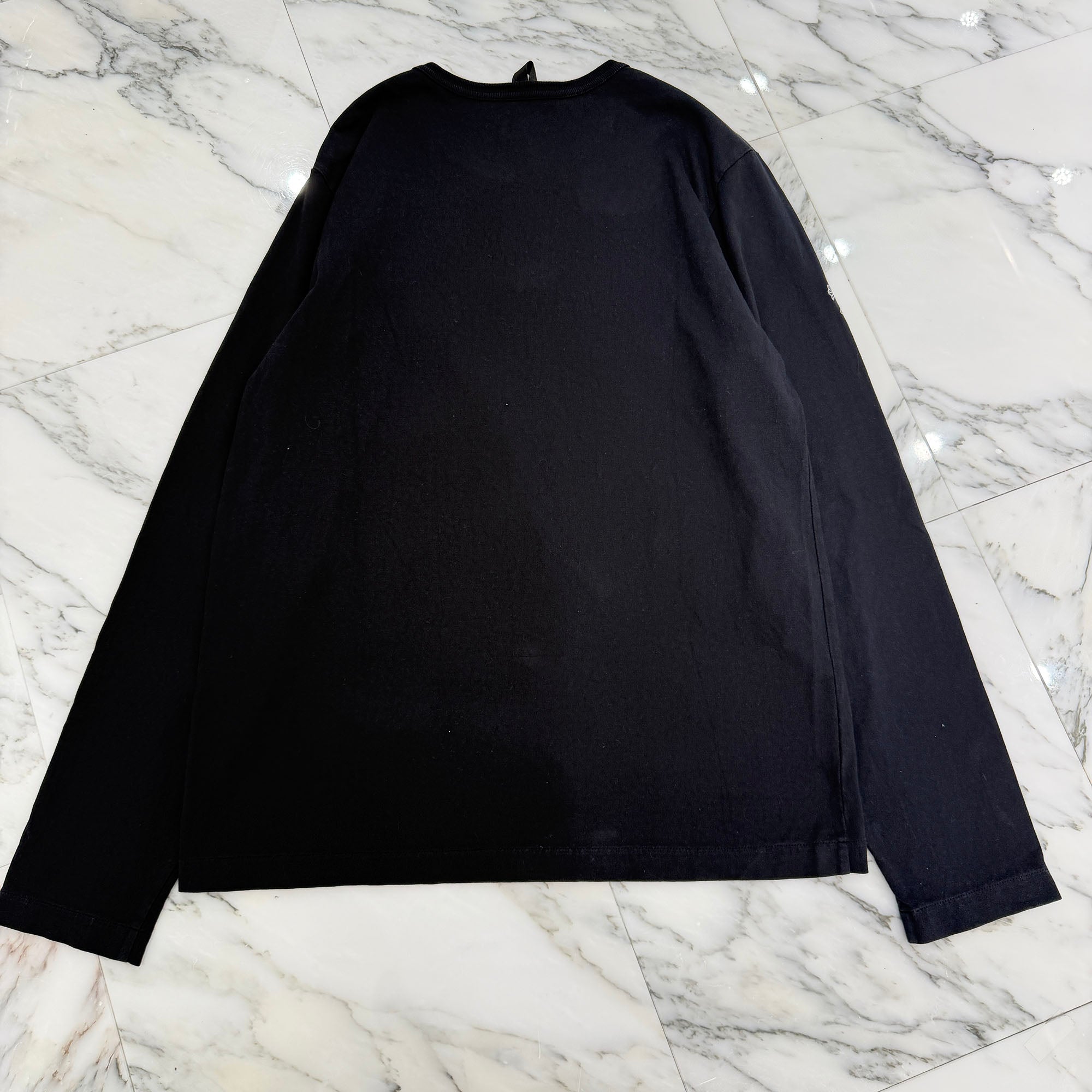 CHROME HEARTS Y NOT Vertical Logo Embroidery Long Sleeve Tee Size L クロムハーツ ワイノット ヴァーティカルロゴ刺繍 ロングスリーブTシャツ サイズL