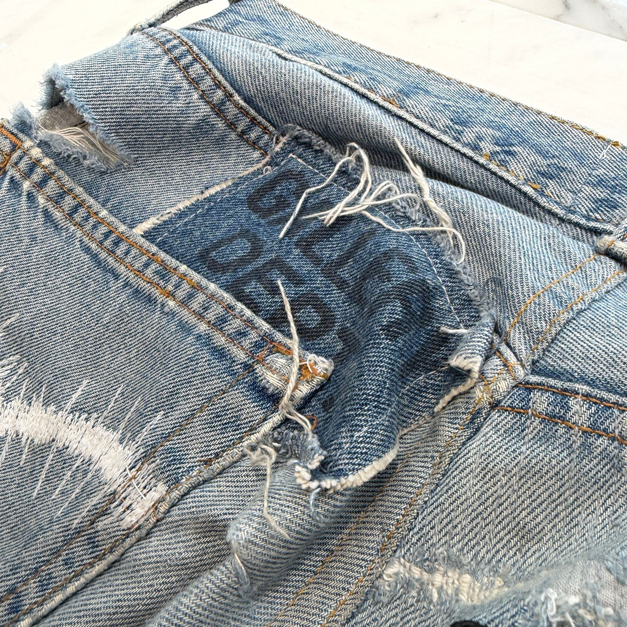 CHROME HEARTS × GALLERY DEPT. Levi's Body VNTG Leather Cross Patch Jeans Size 29 クロムハーツ × ギャラリーデプト リーバイスボディ ヴィンテージ レザークロスパッチ ジーンズ サイズ29