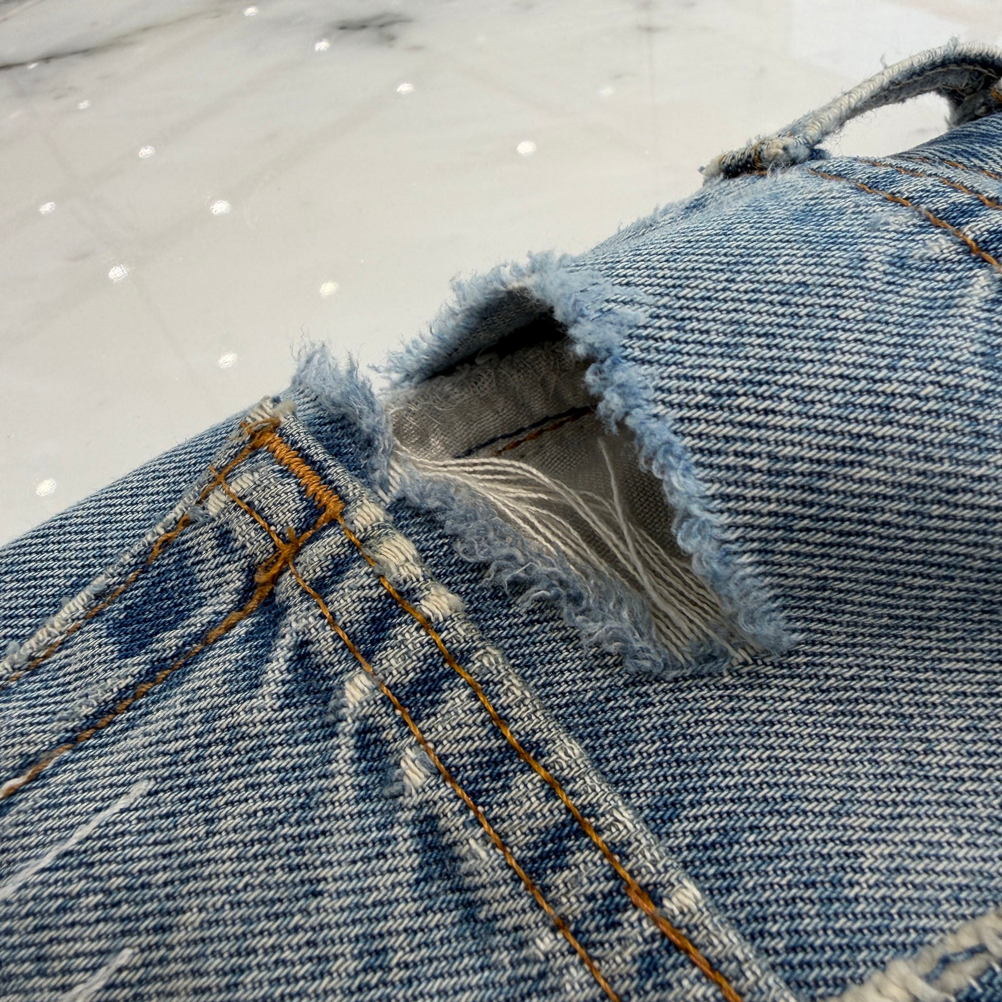 CHROME HEARTS × GALLERY DEPT. Levi's Body VNTG Leather Cross Patch Jeans Size 29 クロムハーツ × ギャラリーデプト リーバイスボディ ヴィンテージ レザークロスパッチ ジーンズ サイズ29