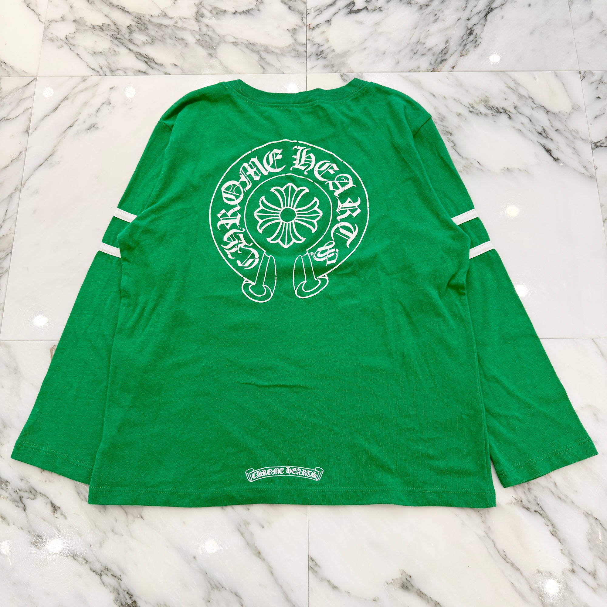 CHROME HEARTS 33 Horseshoe Crack Print Long Sleeve Tee Size S クロムハーツ 33 ホースシュー クラックプリント ロングスリーブＴシャツ サイズS