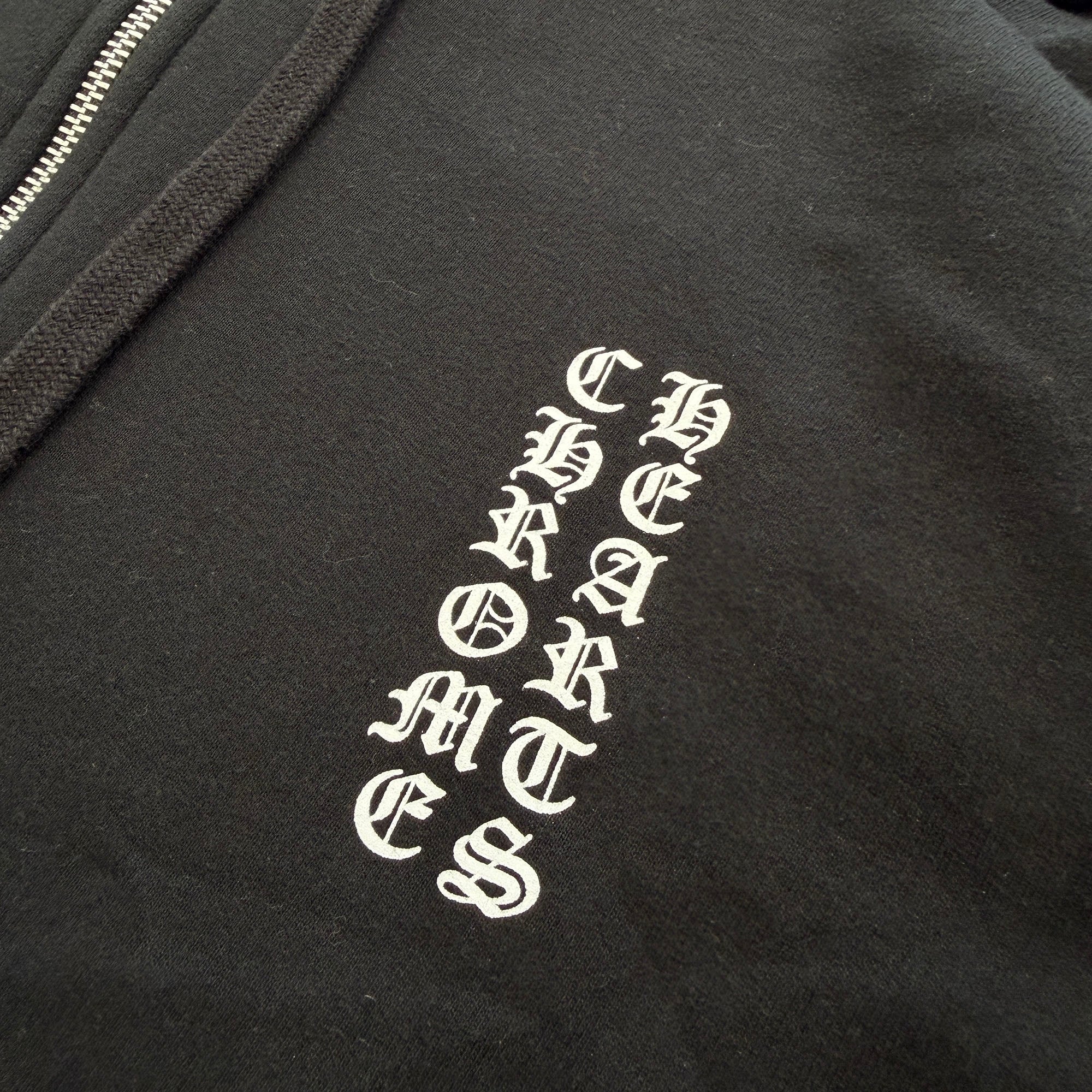 CHROME HEARTS Vertical Logo Thermal Zip Up Hoodie Size XL クロムハーツ ヴァーティカル ロゴ サーマル ジップアップフーディー サイズXL