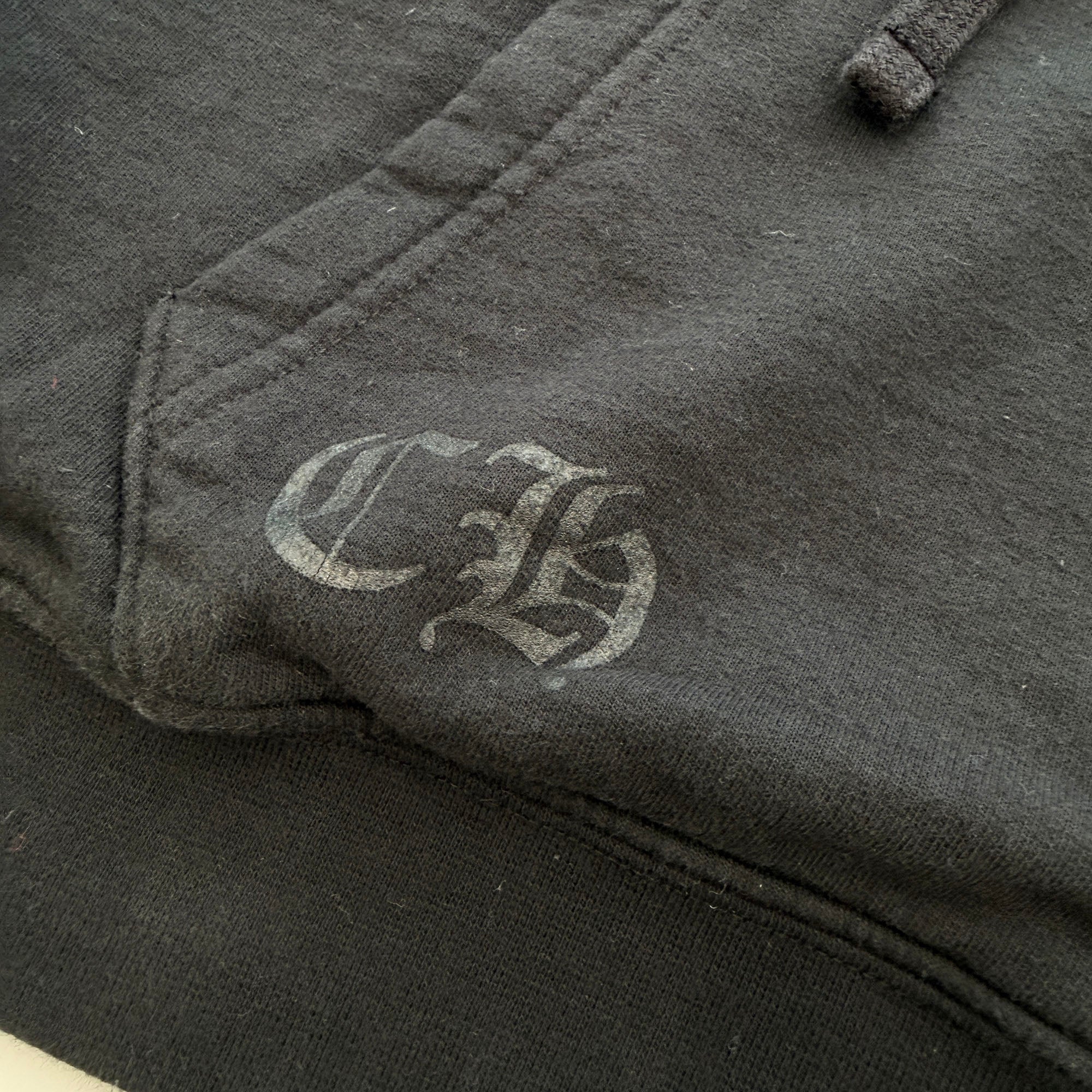 CHROME HEARTS Vertical Logo Thermal Zip Up Hoodie Size XL クロムハーツ ヴァーティカル ロゴ サーマル ジップアップフーディー サイズXL