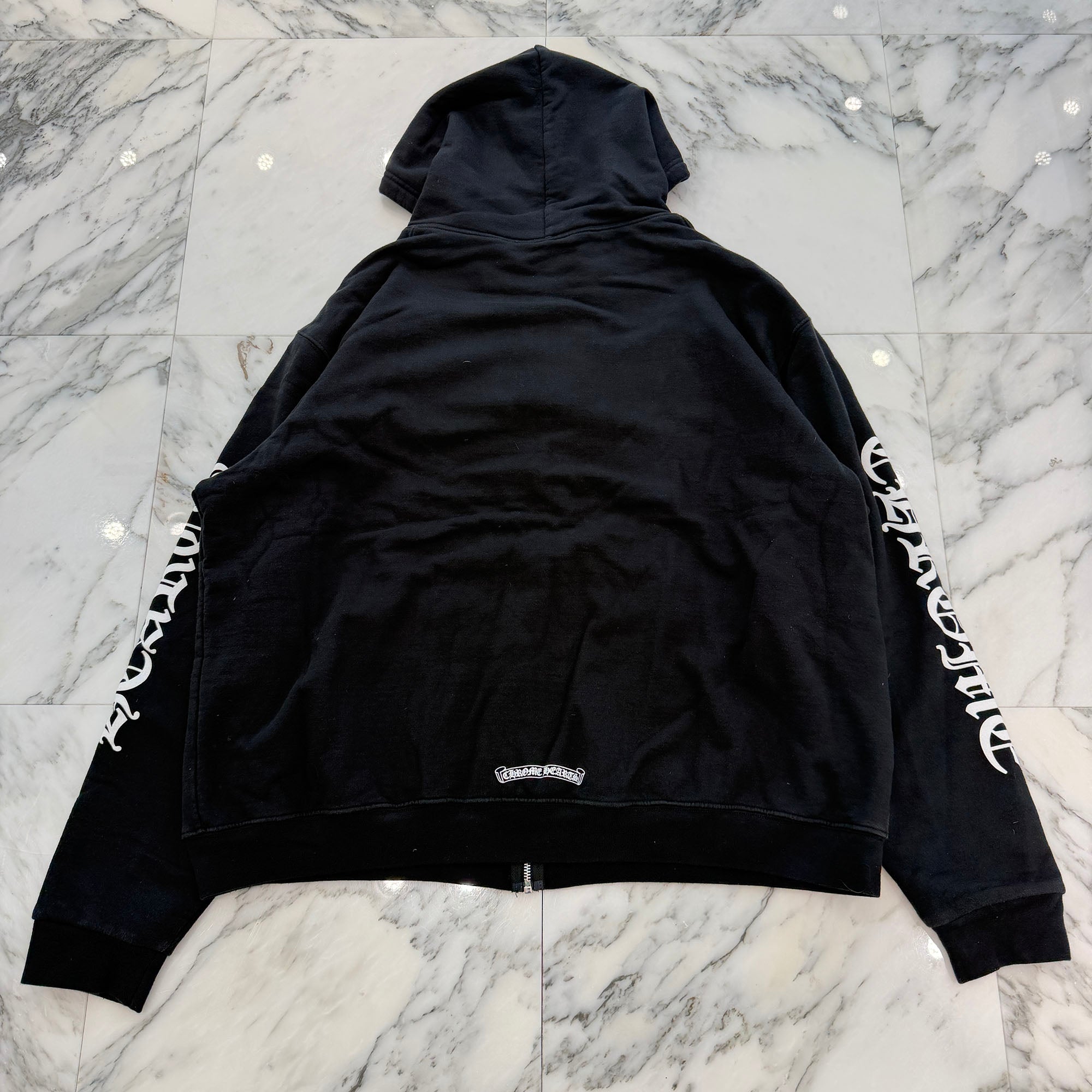 CHROME HEARTS Vertical Logo Thermal Zip Up Hoodie Size XL クロムハーツ ヴァーティカル ロゴ サーマル ジップアップフーディー サイズXL