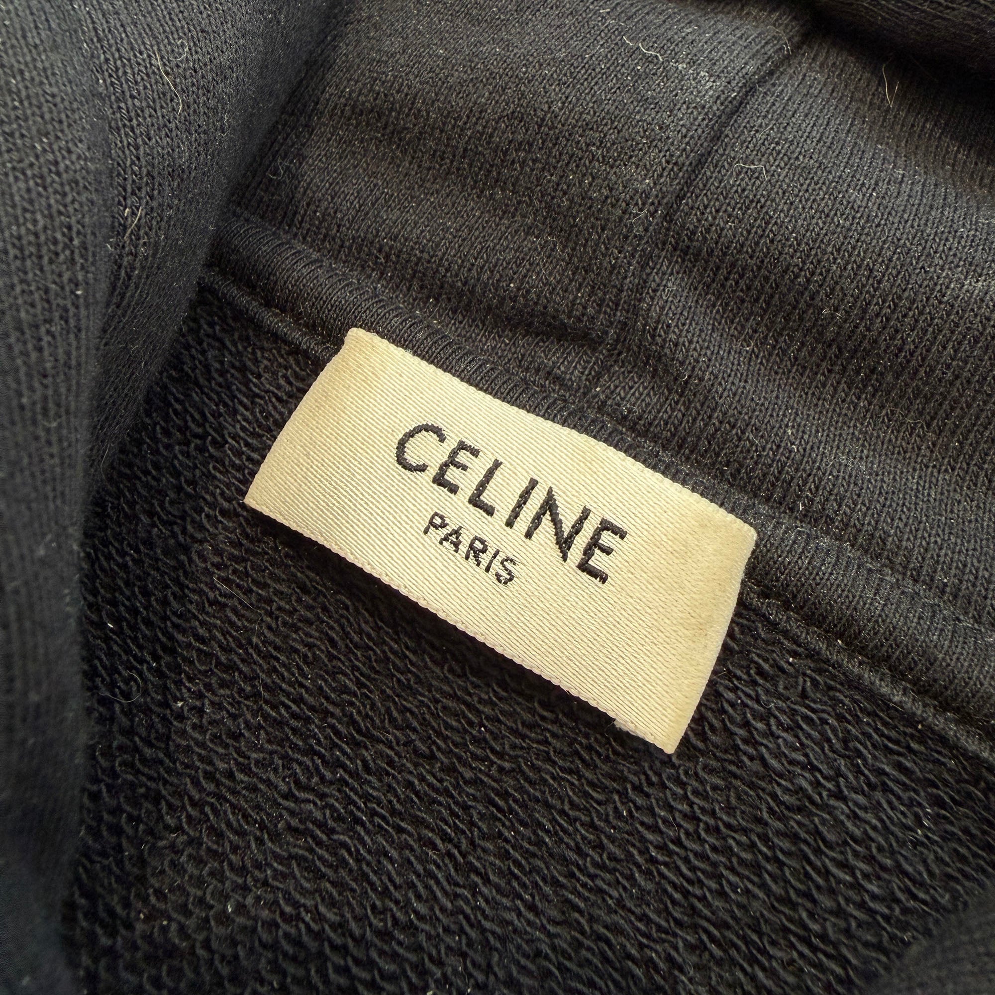 CELINE 2021SS Logo Print Cotton Fleece Loose Hoodie 2Y321670Q Size M セリーヌ ロゴプリント コットンフリース ルーズ フーディ サイズM
