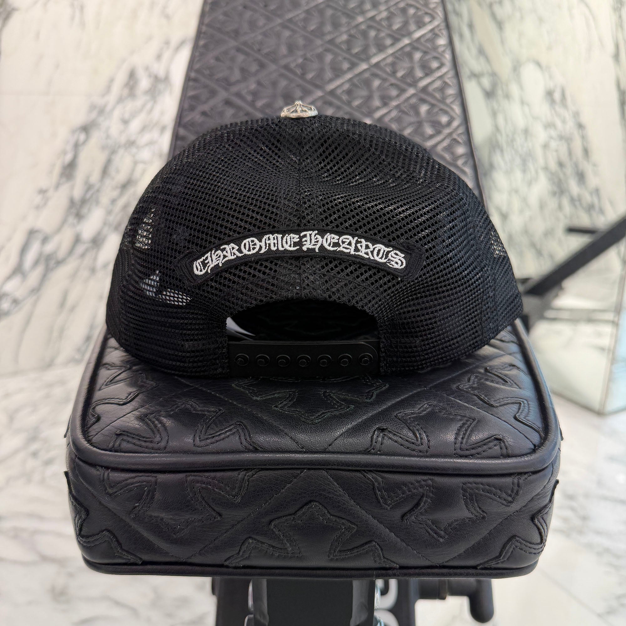 CHROME HEARTS Triple Cross Patch Trucker Cap ONE SIZE (51-61
