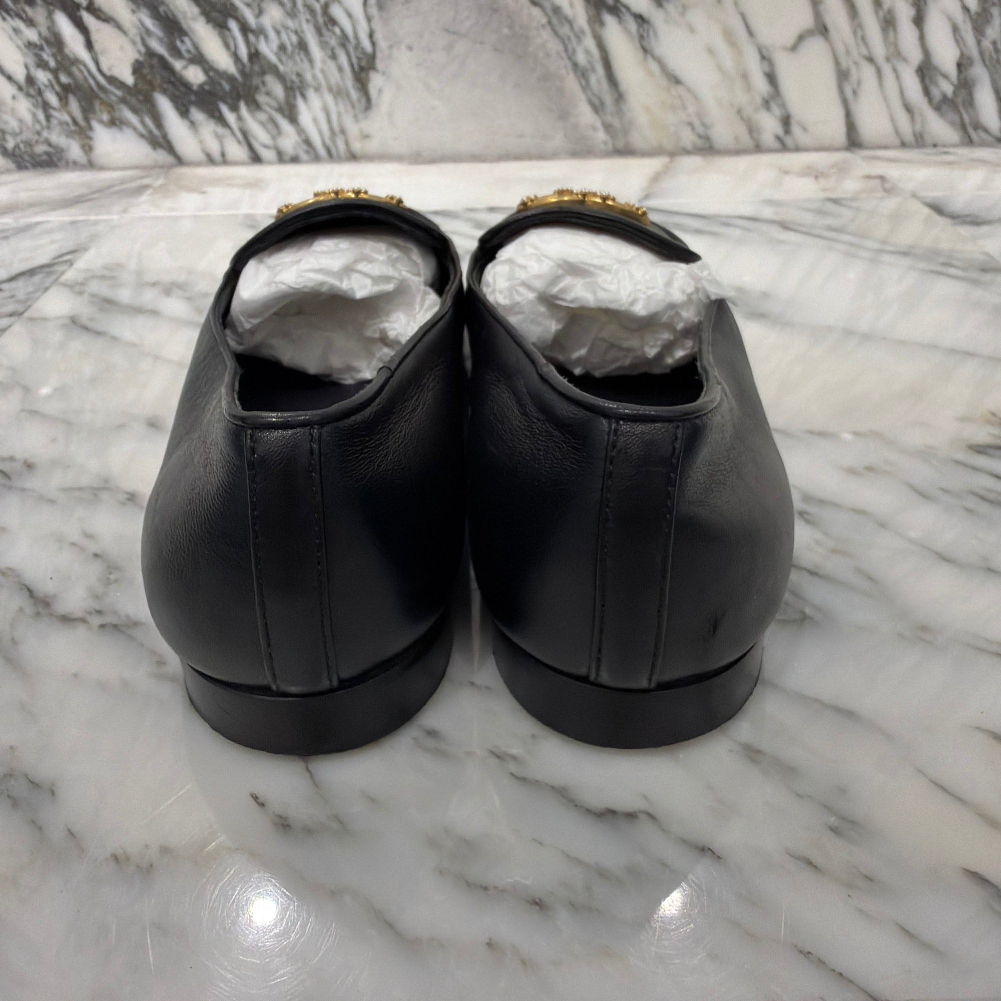 CHANEL CoCo Mark Pearl Leather Pumps G35894 Size 38C (約24.0cm～24.5cm) シャネル ココマーク パール レザーパンプス サイズ38C (約24.0cm～24.5cm)