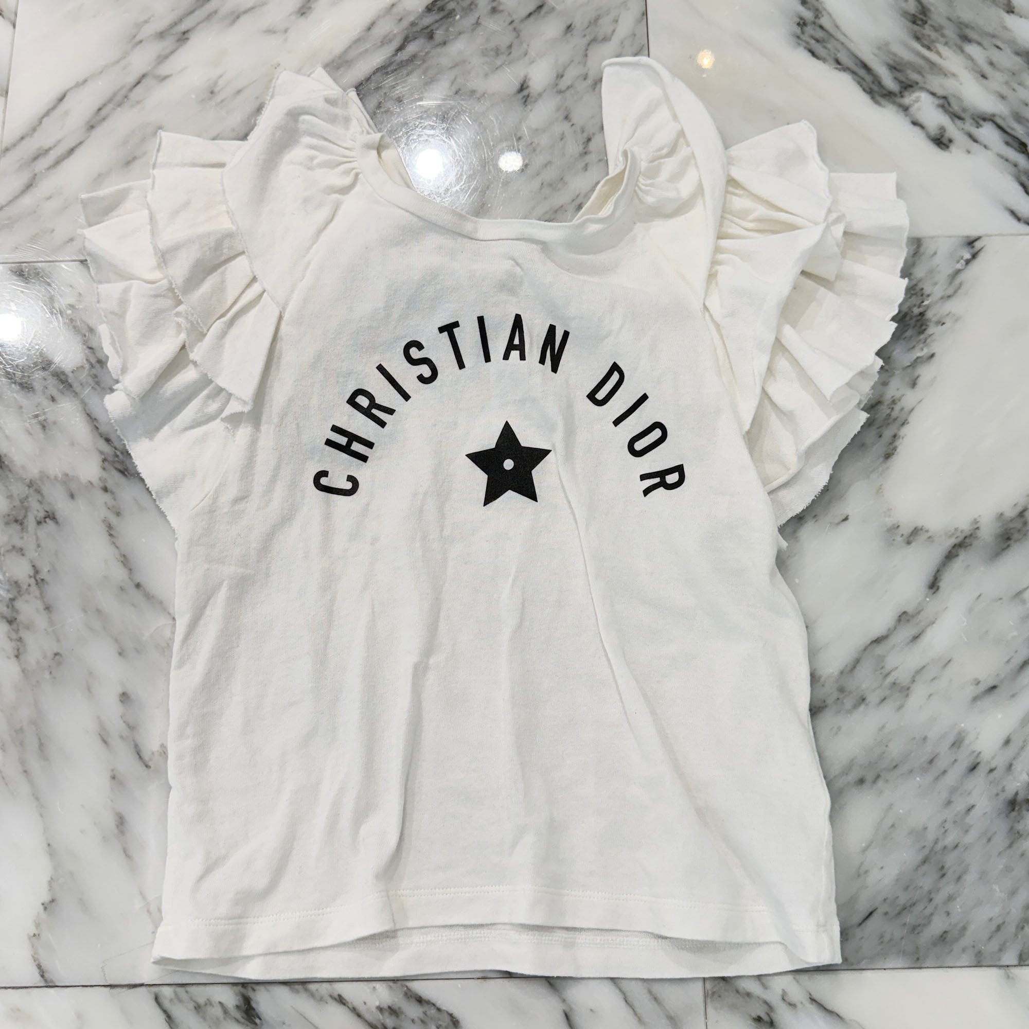DIOR 2023SS DIORIVIERA Ruffle Short Sleeves Tee 323T43A4416 Size XS ディオール ディオリビエラ フリル ショート スリーブＴシャツ サイズXS