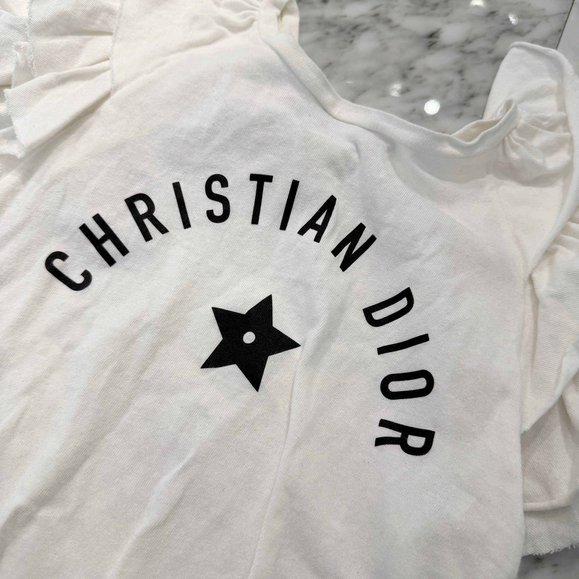 DIOR 2023SS DIORIVIERA Ruffle Short Sleeves Tee 323T43A4416 Size XS ディオール ディオリビエラ フリル ショート スリーブＴシャツ サイズXS