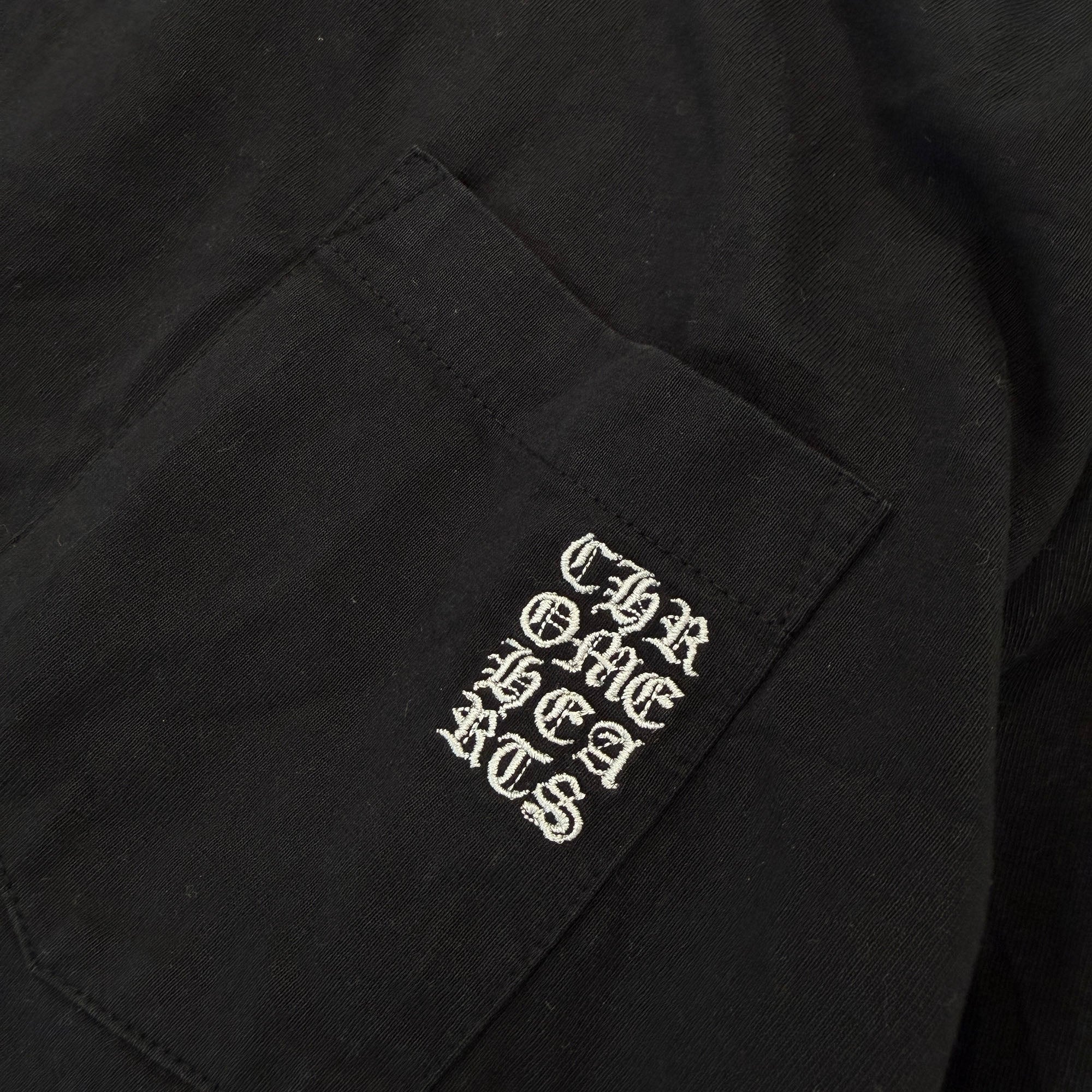 CHROME HEARTS Y NOT Vertical Logo Embroidery Long Sleeve Tee Size XL クロムハーツ ワイノット ヴァーティカルロゴ刺繍 ロングスリーブTシャツ サイズXL