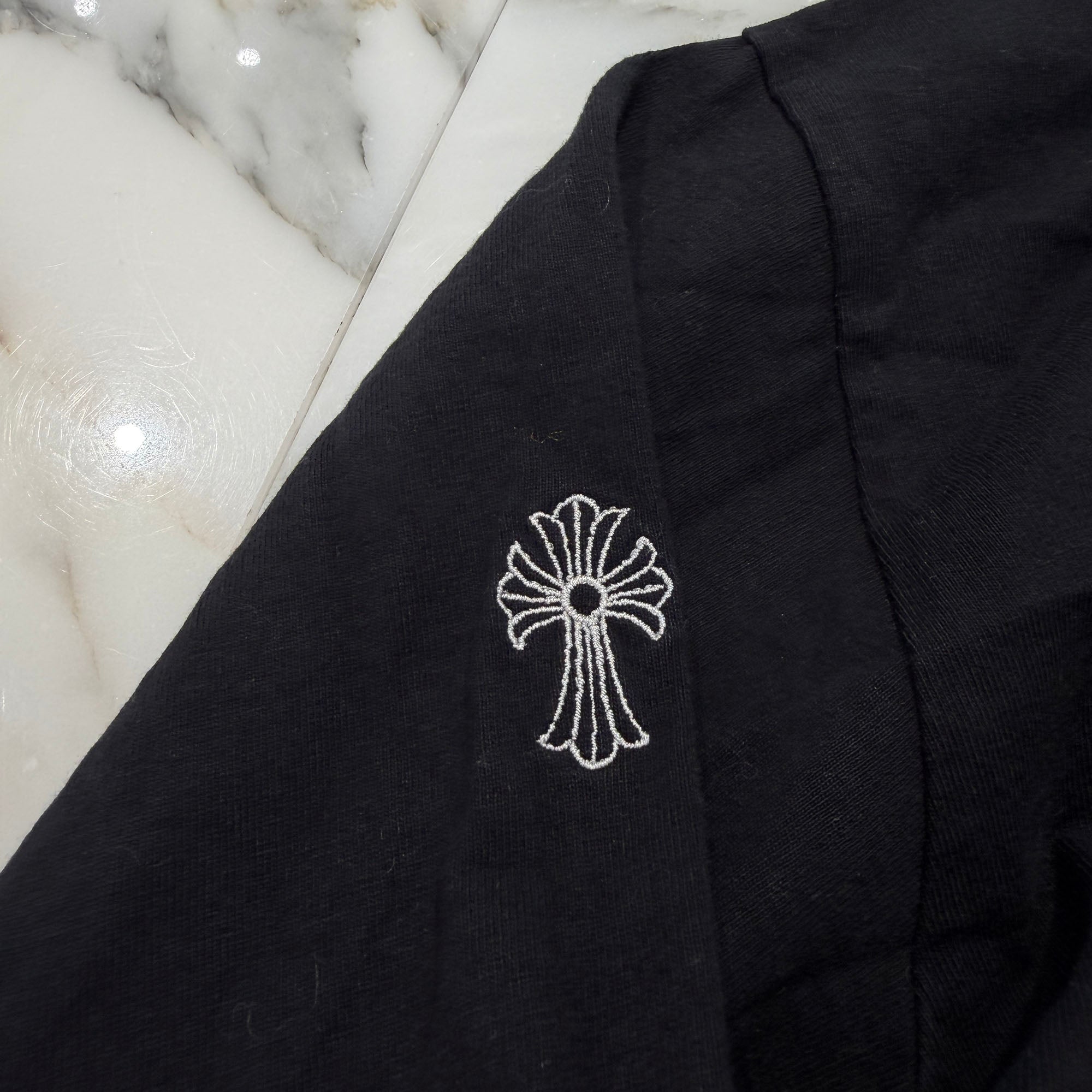 CHROME HEARTS Y NOT Vertical Logo Embroidery Long Sleeve Tee Size XL クロムハーツ ワイノット ヴァーティカルロゴ刺繍 ロングスリーブTシャツ サイズXL