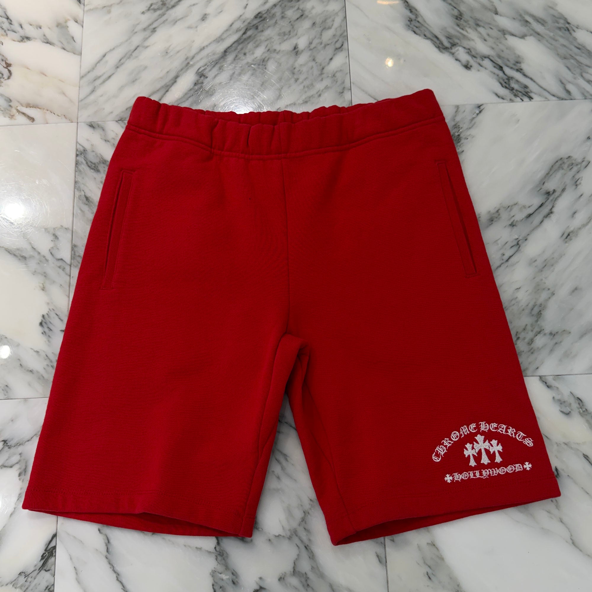 CHROME HEARTS Y NOT Cemetery Cross Sweat Shorts Size L クロムハーツ ワイノットセメタリークロススウェットショーツ サイズL