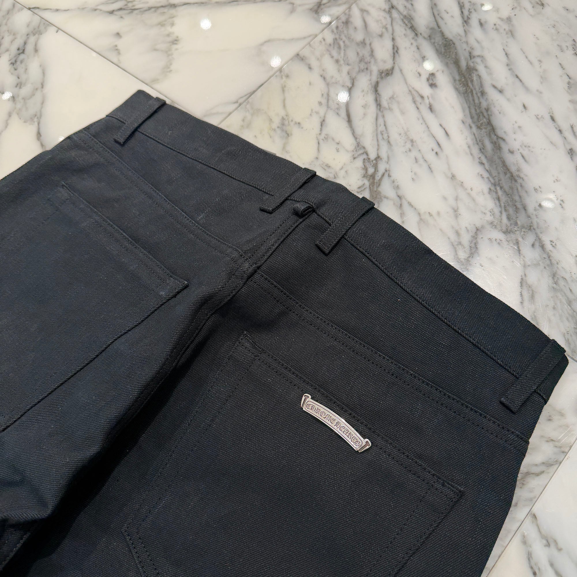 CHROME HEARTS KS FIT Cross Ball Button Denim Pants Size 34 クロムハーツ KSフィット クロスボールボタン デニムパンツ サイズ34