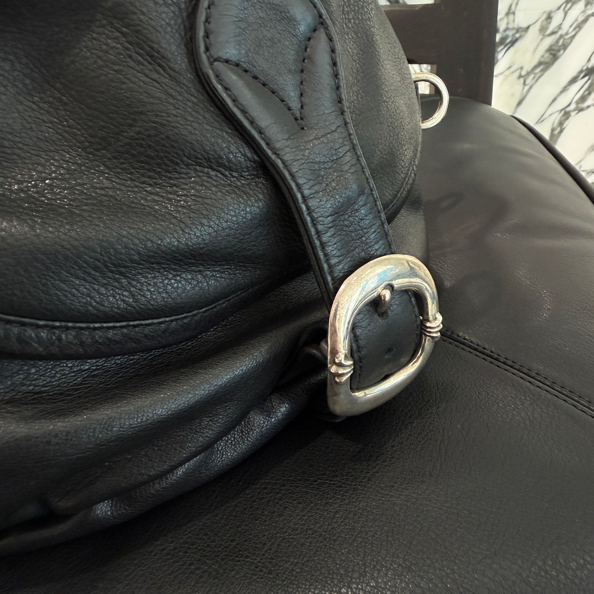 CHROME HEARTS SNAT PACK Leather Shoulder Bag Extra Large クロムハーツ スナットパック レザー ショルダーバッグ エクストララージ