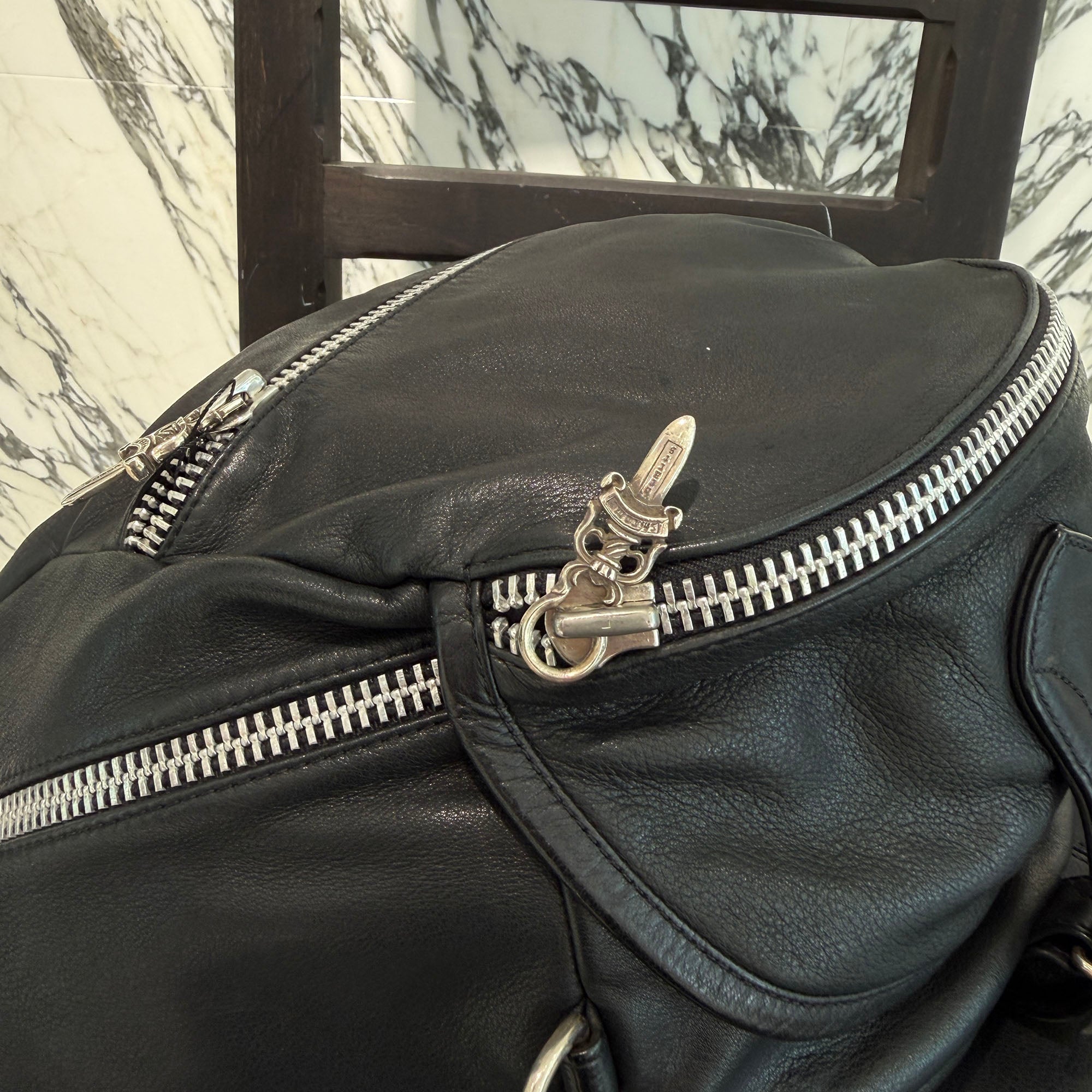 CHROME HEARTS SNAT PACK Leather Shoulder Bag Extra Large クロムハーツ スナットパック レザー ショルダーバッグ エクストララージ