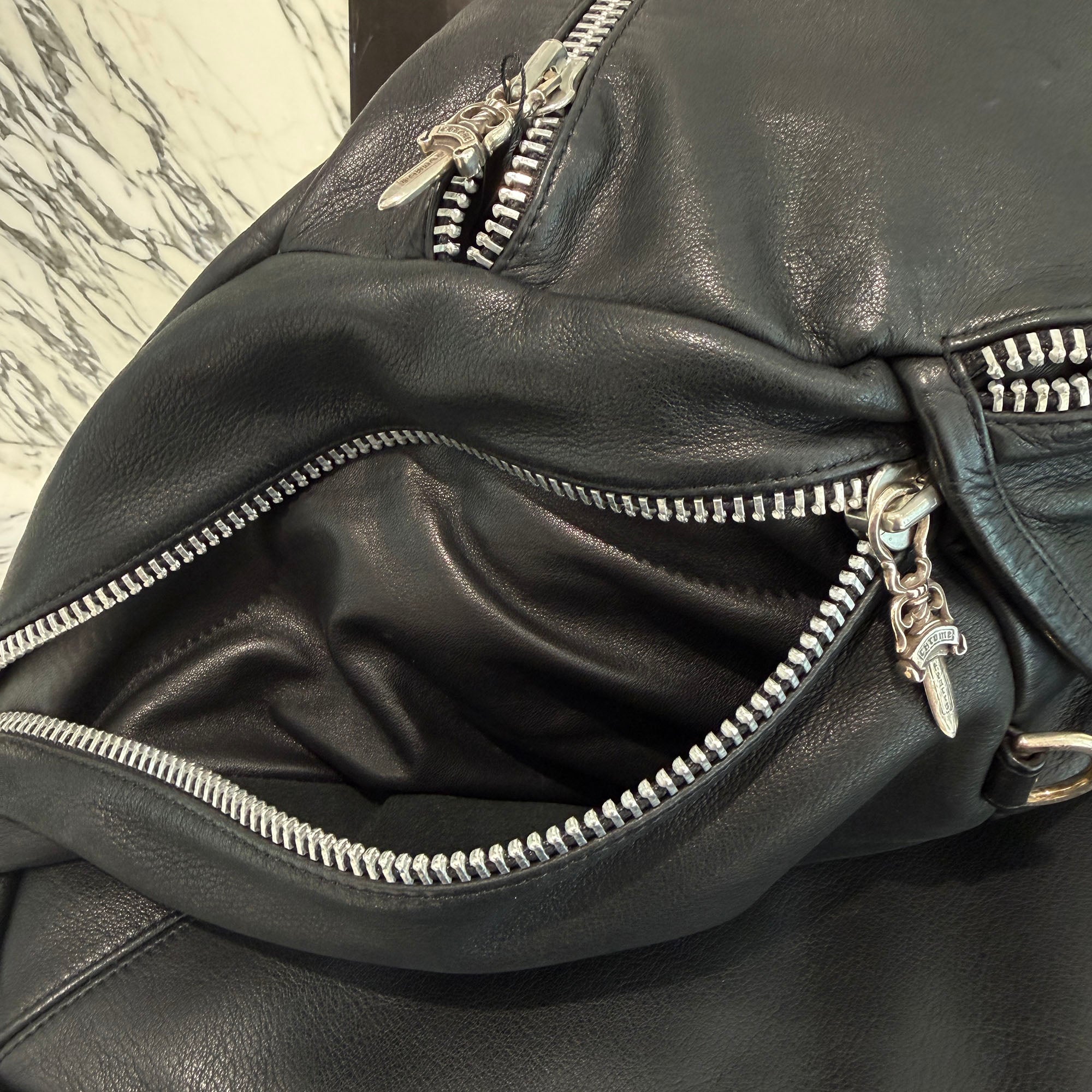 CHROME HEARTS SNAT PACK Leather Shoulder Bag Extra Large クロムハーツ スナットパック レザー ショルダーバッグ エクストララージ