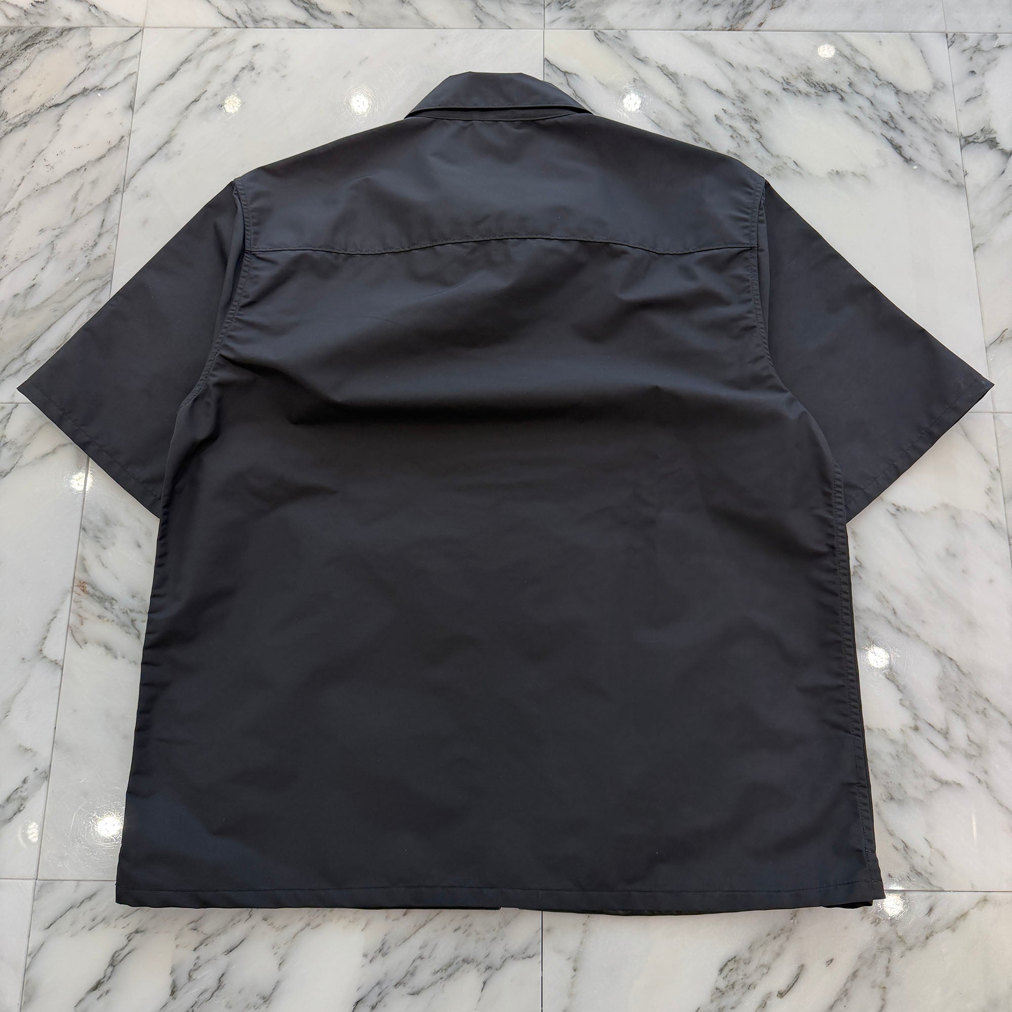 CHROME HEARTS Y NOT Carpenter Leather Pocket Nylon Zip Shirt Size L クロムハーツ ワイノット カーペンター レザーポケット ナイロンジップシャツ サイズL