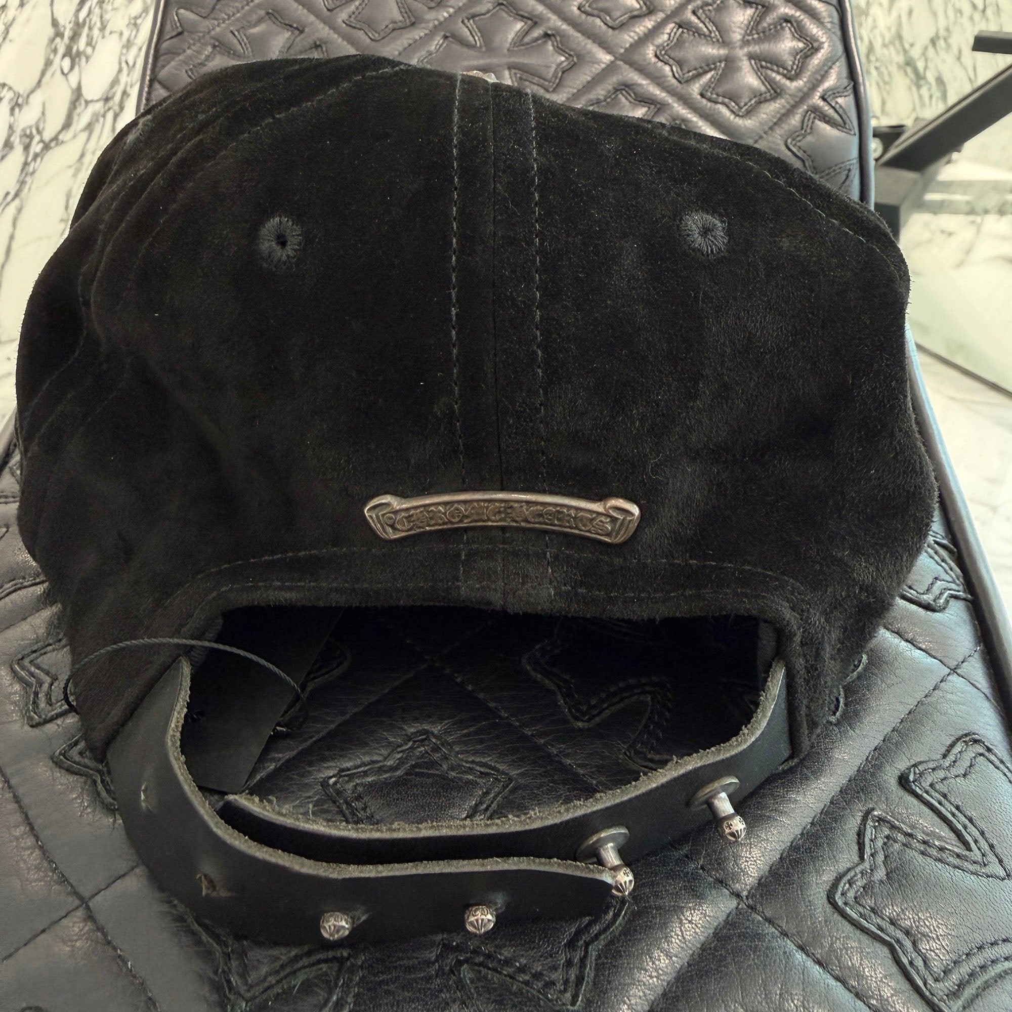 CHROME HEARTS Dagger Suede Trucker Cap Size ONE SIZE (53-60) クロムハーツ ダガースエードトラッカーキャップ サイズONE SIZE（53-60）