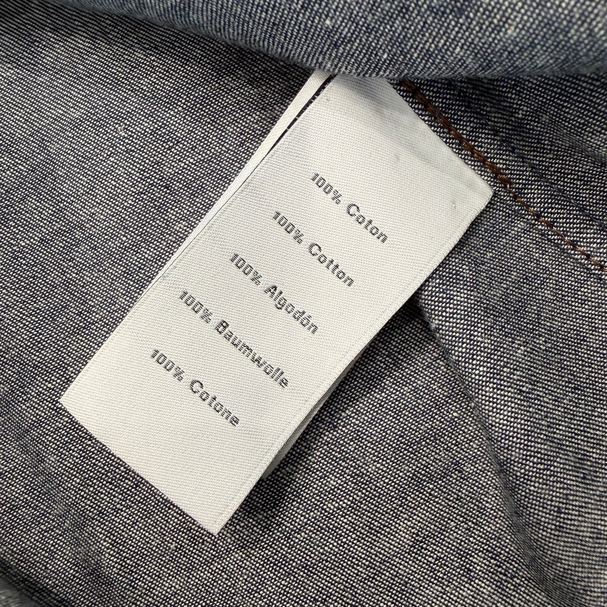 HERMES Straight Cut Denim Shirt H656060HA6037 Size 40 エルメス ストレートカット デニムシャツ サイズ40