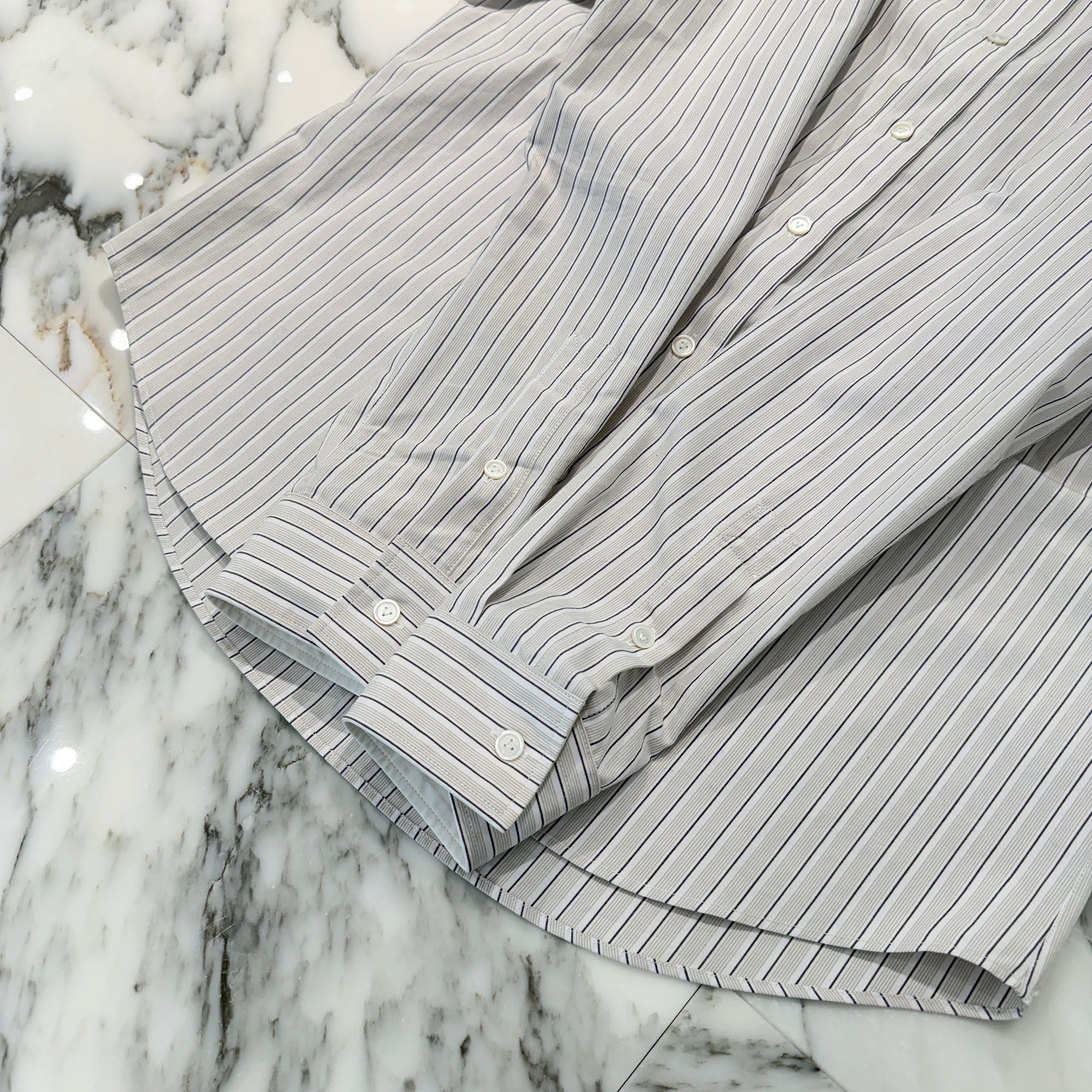 BOTTEGA VENETA Stripe Long Sleeve Shirt Size 46 ボッテガ・ヴェネタ ストライプ ロングスリーブシャツ サイズ46