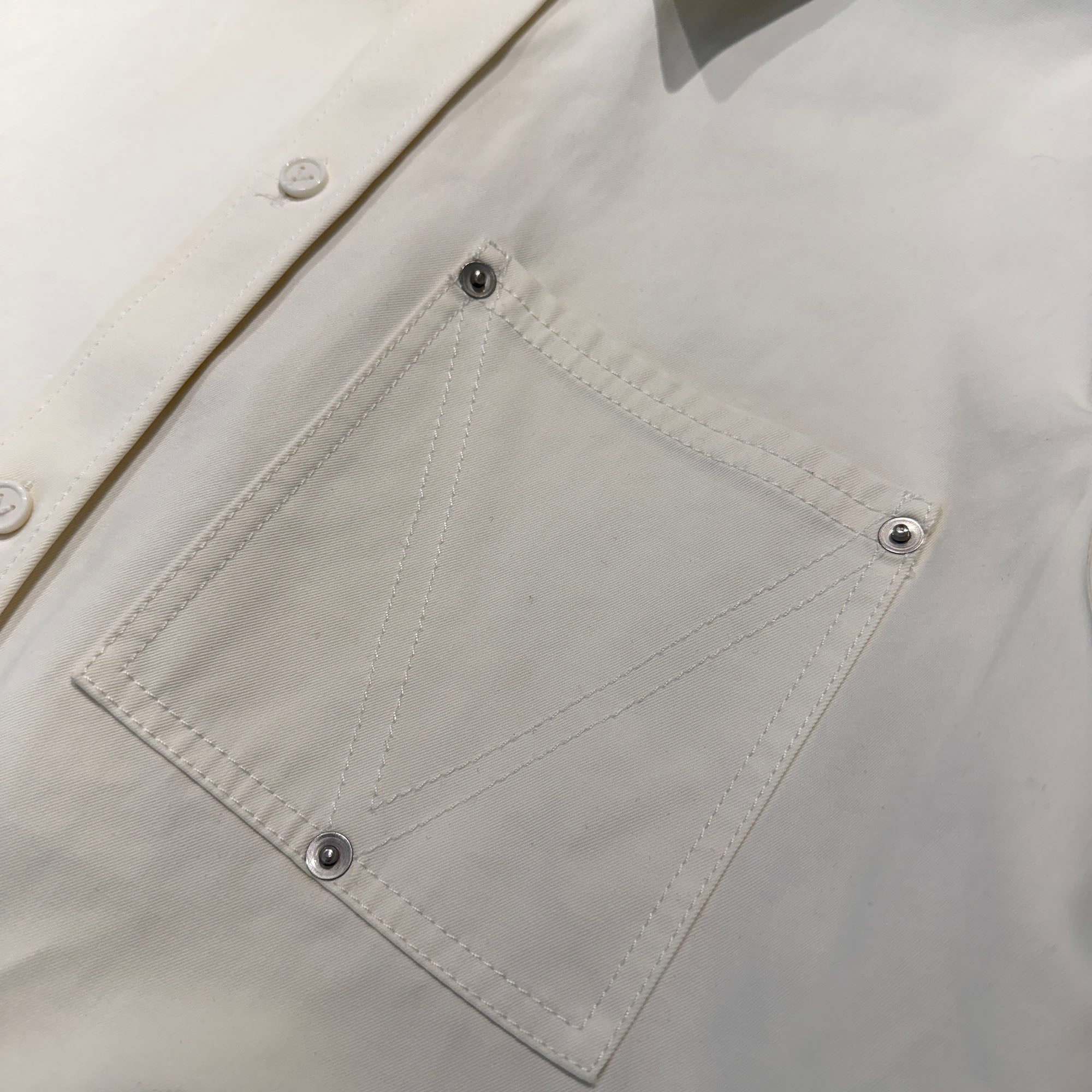 BOTTEGA VENETA V Stitch Cotton Long Sleeve Shirt Size 50 ボッテガ・ヴェネタ V ステッチ コットンロングスリーブシャツ サイズ50
