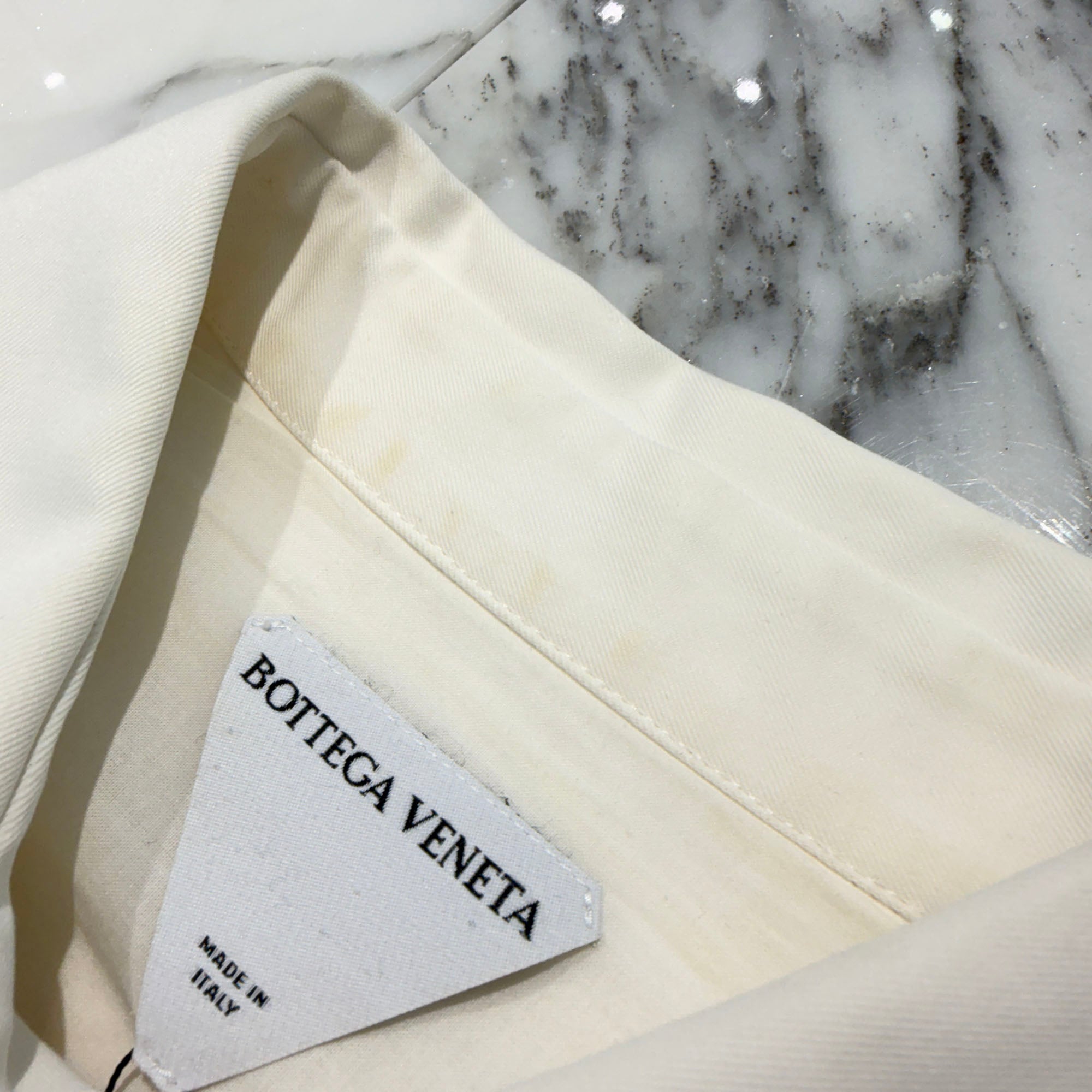 BOTTEGA VENETA V Stitch Cotton Long Sleeve Shirt Size 50 ボッテガ・ヴェネタ V ステッチ コットンロングスリーブシャツ サイズ50