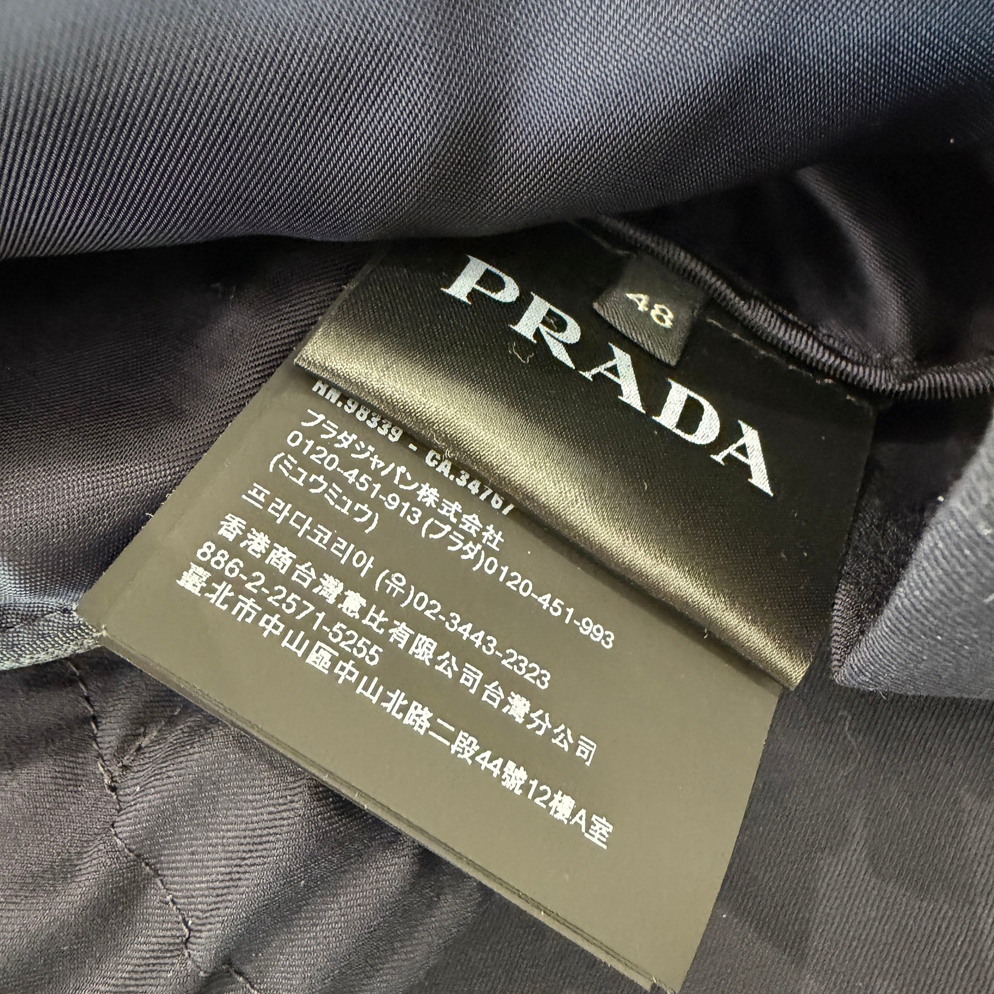 PRADA 2024SS Contrast Trim Wool Bomber Jacket SGC627 S000 170 Size 48 プラダ コントラスト トリム ウール ボンバージャケット サイズ48