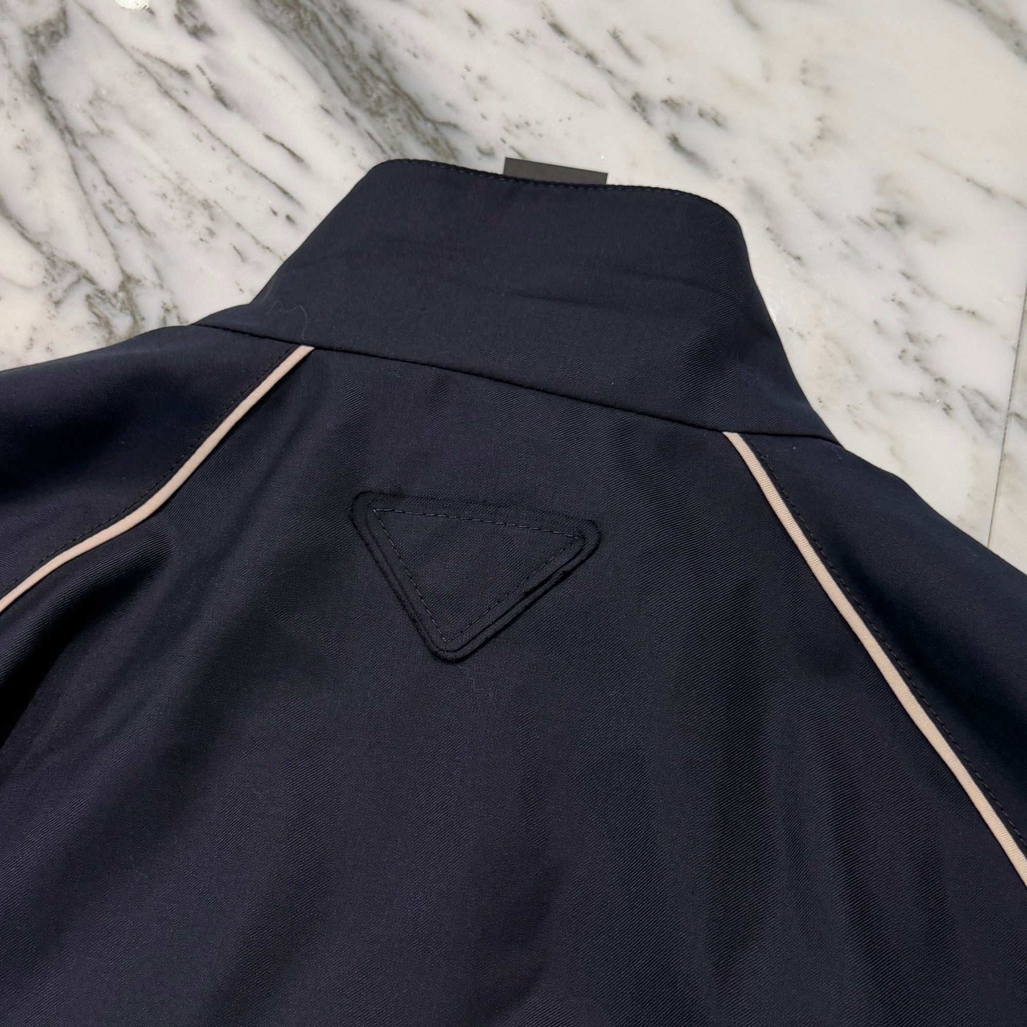 PRADA 2024SS Contrast Trim Wool Bomber Jacket SGC627 S000 170 Size 48 プラダ コントラスト トリム ウール ボンバージャケット サイズ48