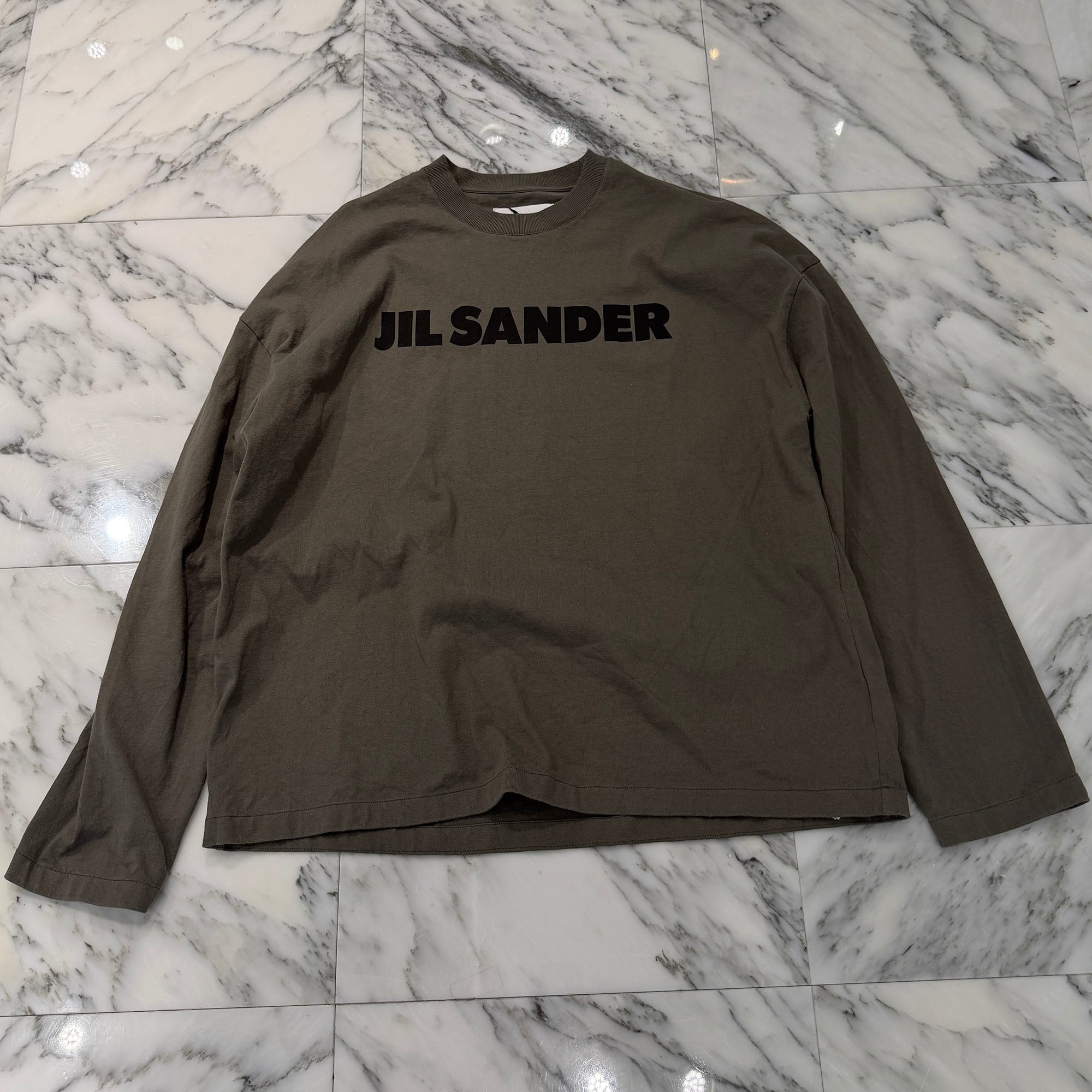 JIL SANDER 2022AW Logo Print Long Sleeve Tee J22GC0136 J20215 Size XXL ジルサンダー ロゴプリント ロングスリーブ Tシャツ サイズXXL