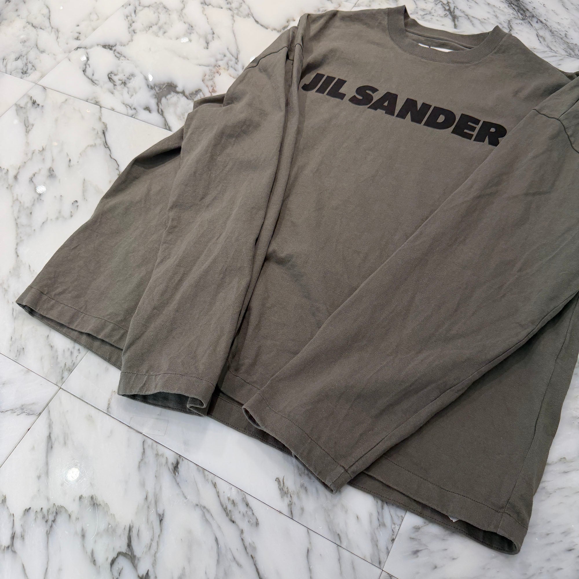 JIL SANDER 2022AW Logo Print Long Sleeve Tee J22GC0136 J20215 Size XXL ジルサンダー ロゴプリント ロングスリーブ Tシャツ サイズXXL