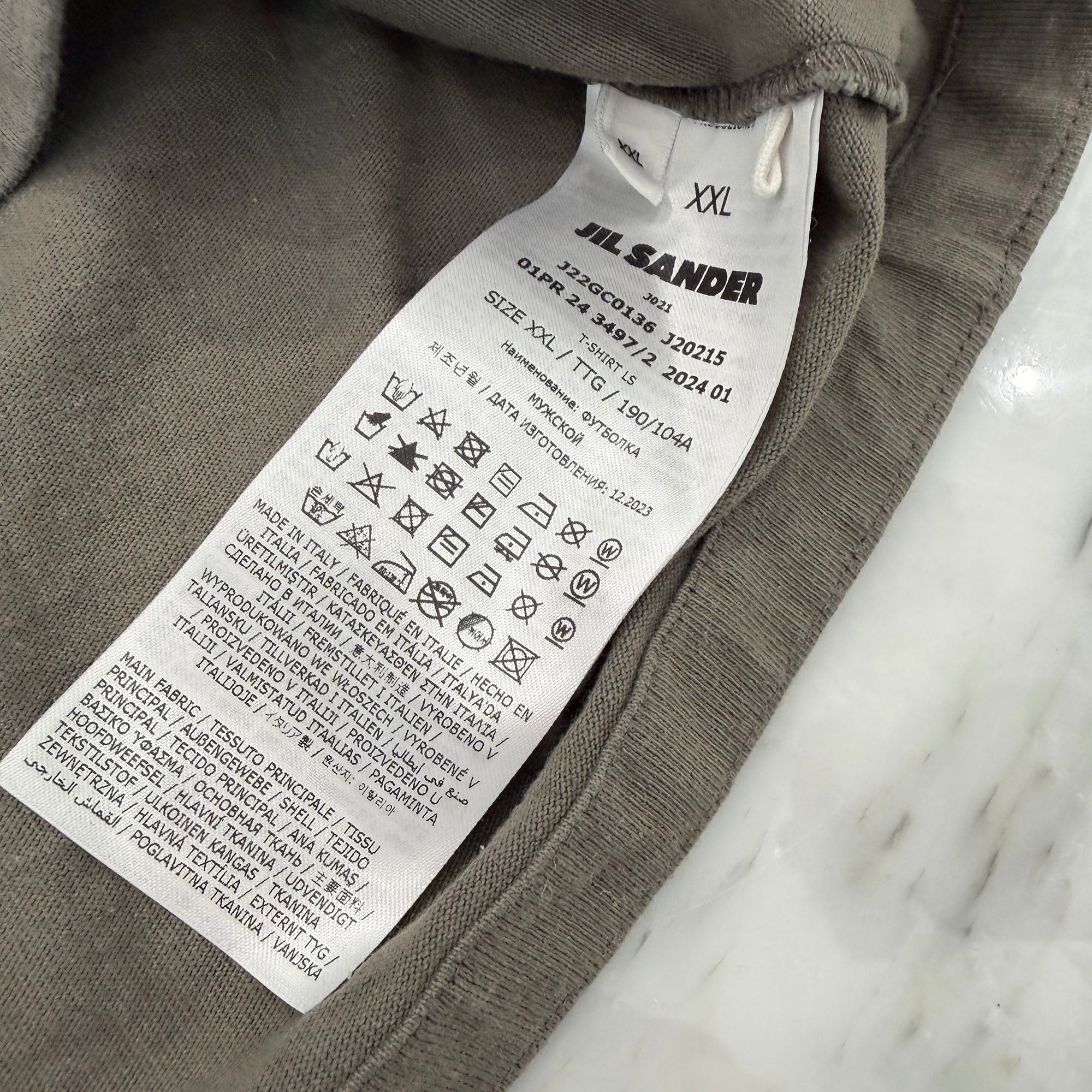JIL SANDER 2022AW Logo Print Long Sleeve Tee J22GC0136 J20215 Size XXL ジルサンダー ロゴプリント ロングスリーブ Tシャツ サイズXXL