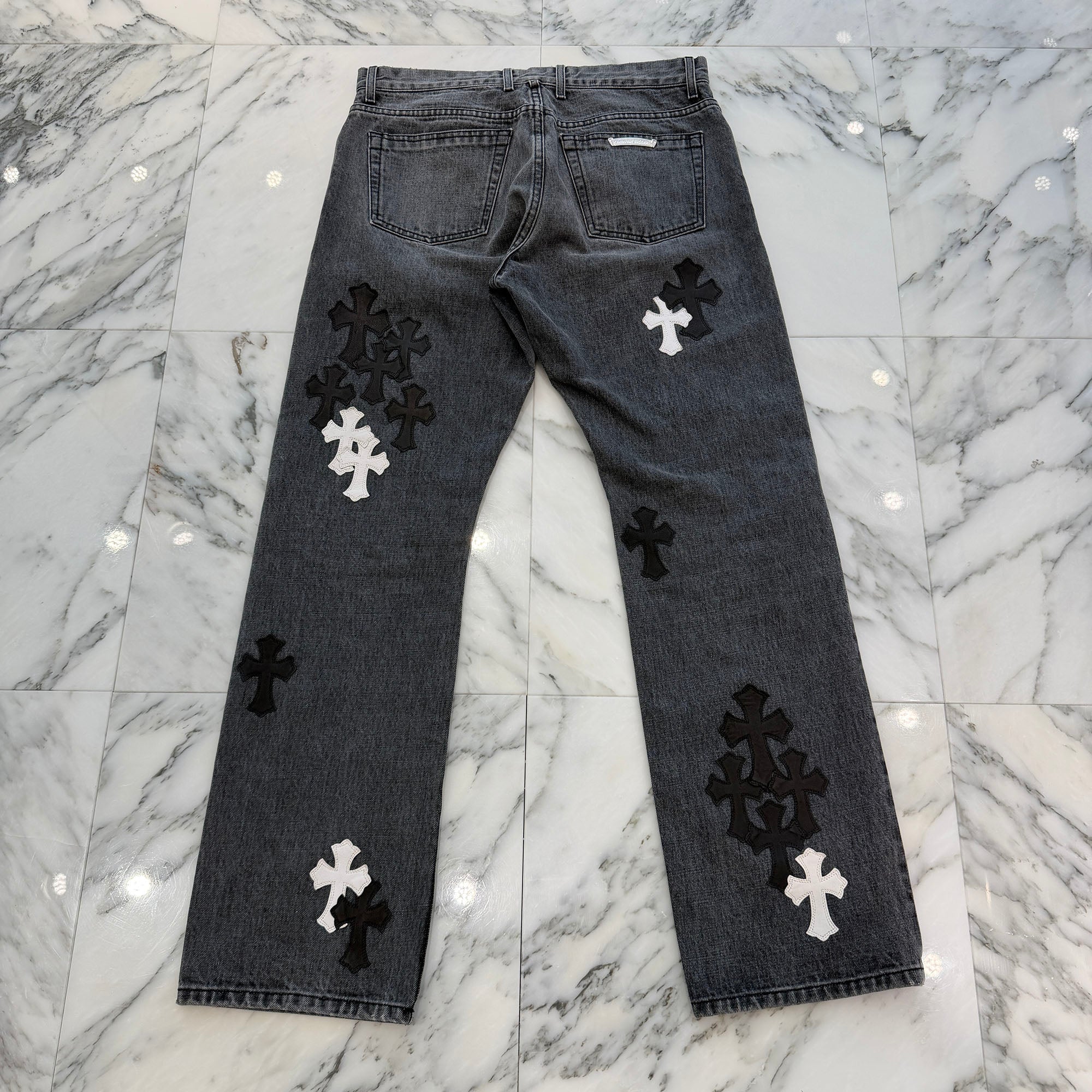 クロムハーツフレアパンツ CHROME HEARTS（クロムハーツ） JEAN SL FLEURKNEE フレアニー スター