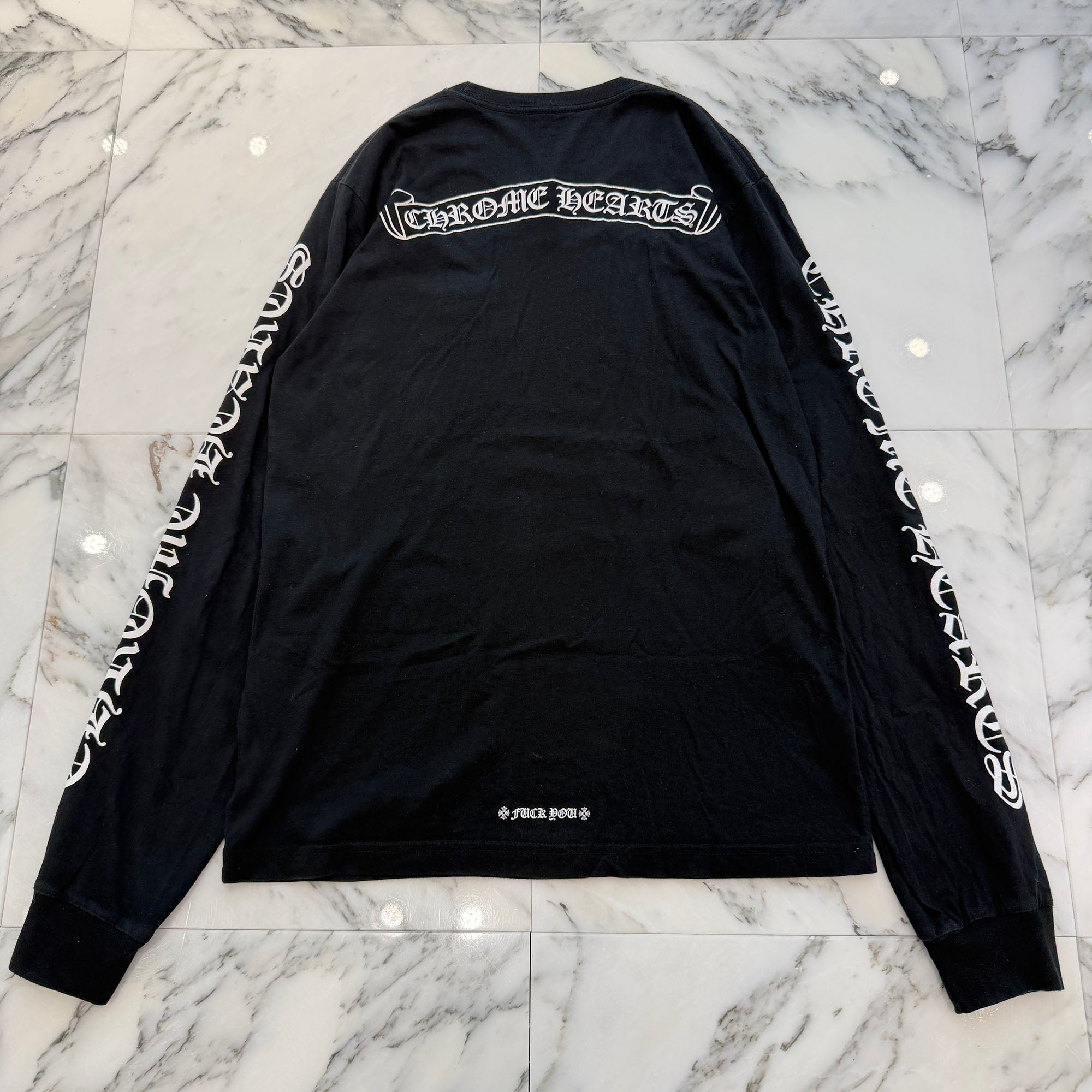 CHROME HEARTS Back Scroll Fuck You Long Sleeve Tee Size M クロムハーツ バックスクロール ファックユー ロングスリーブ Tシャツ サイズM