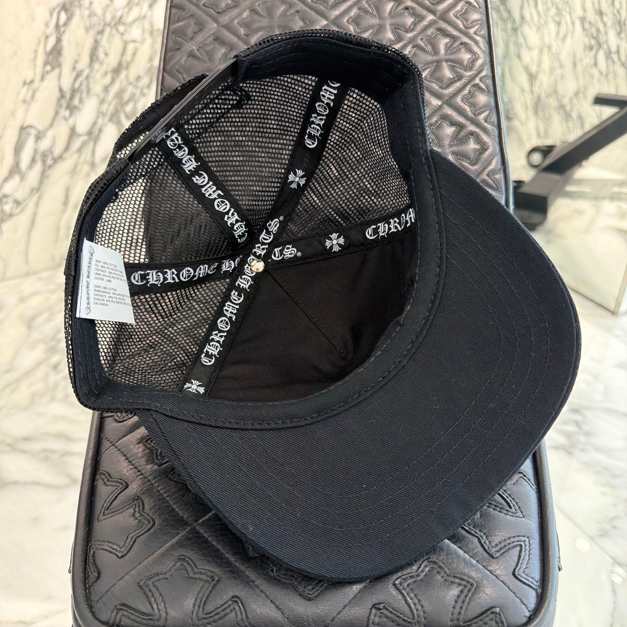 CHROME HEARTS Triple Cross Patch Trucker Cap ONE SIZE (51-61) クロムハーツ トリプルクロスパッチ トラッカーキャップ ONE SIZE (51-61)