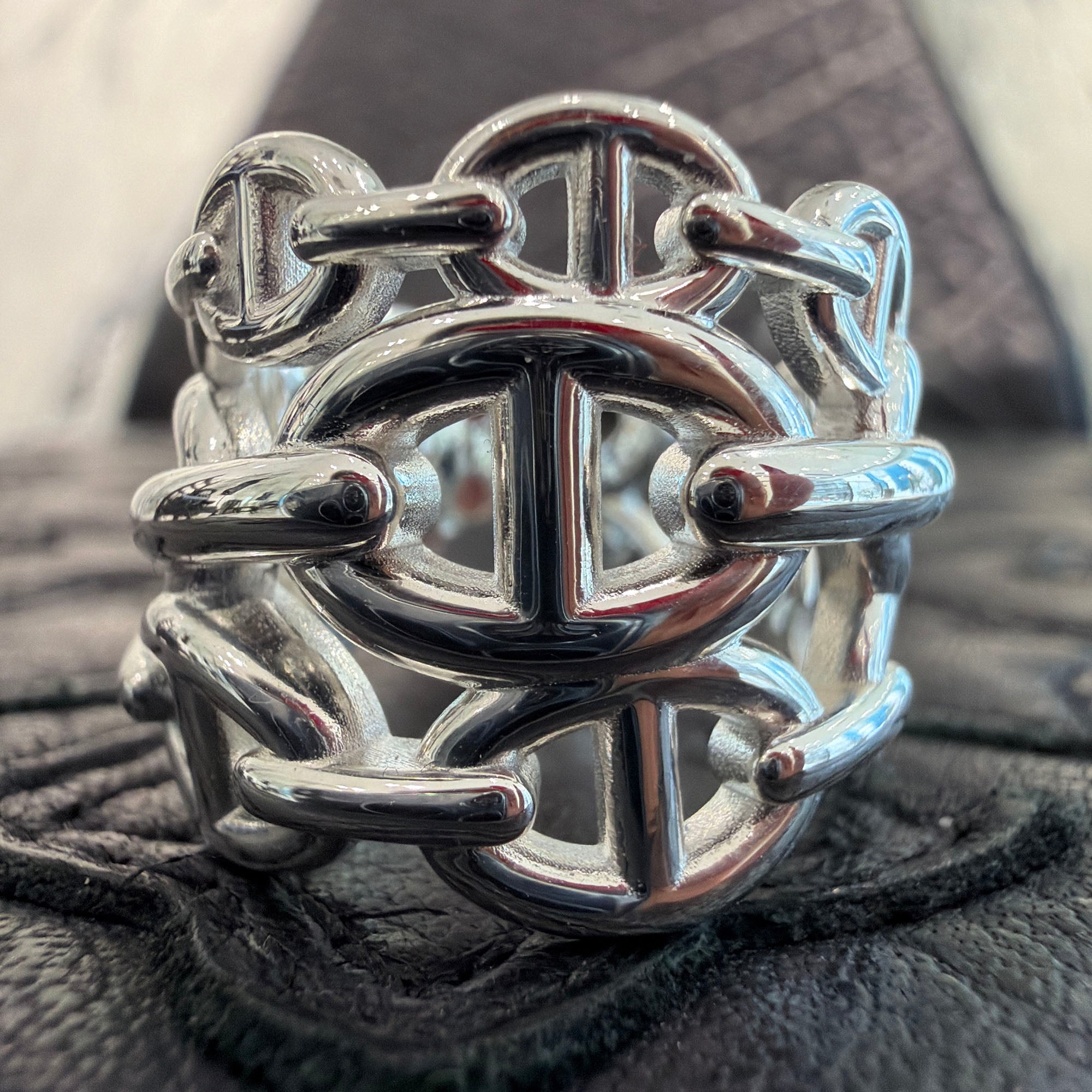 HERMES Chaine d'Ancre Anchaine GM Ring Size 54 (約14号) エルメス シェーヌダンクル アンシェネ GM リング サイズ54 (約14号)
