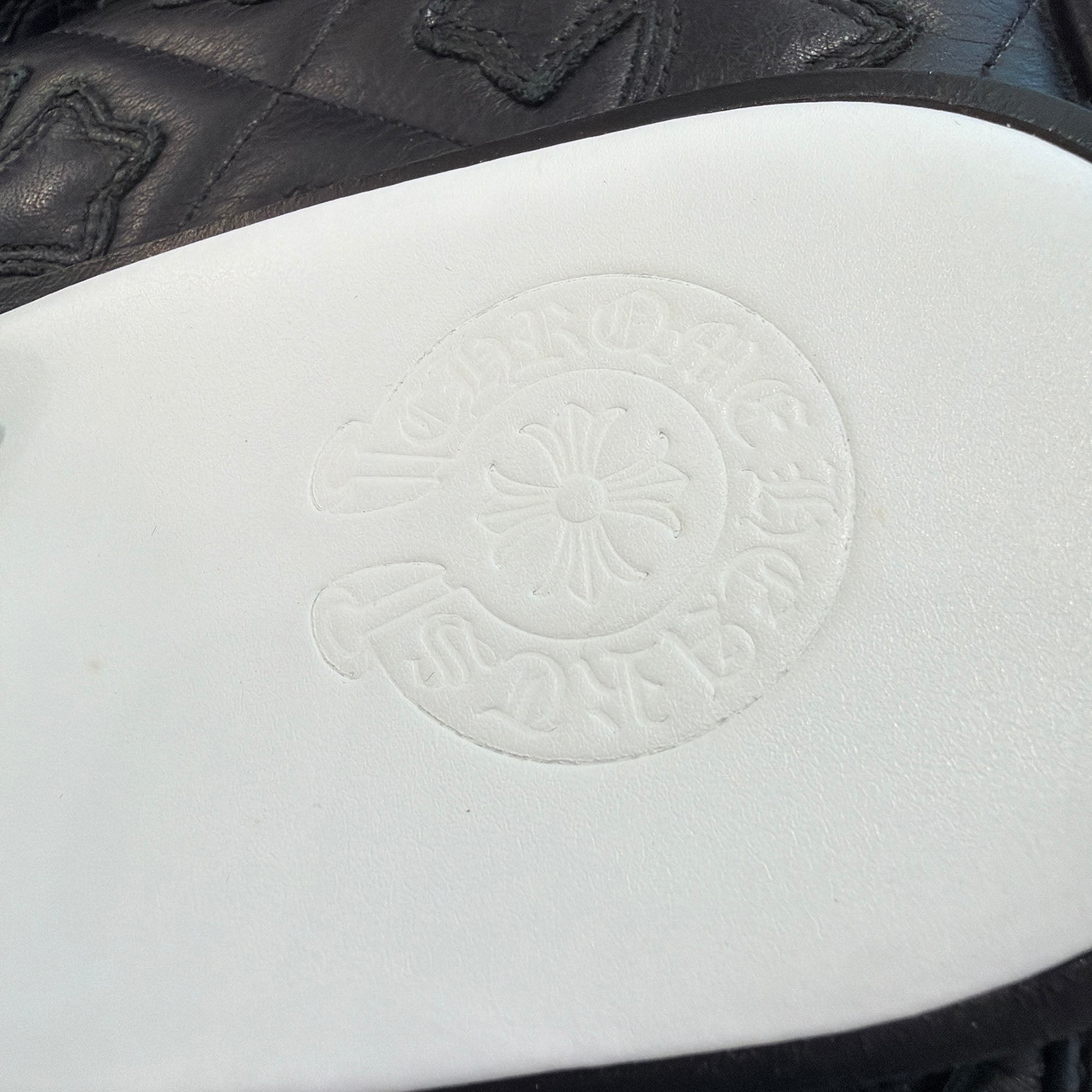 CHROME HEARTS Leather Cross Patch Sandals Size 40 クロムハーツ レザークロスパッチ サンダル サイズ40