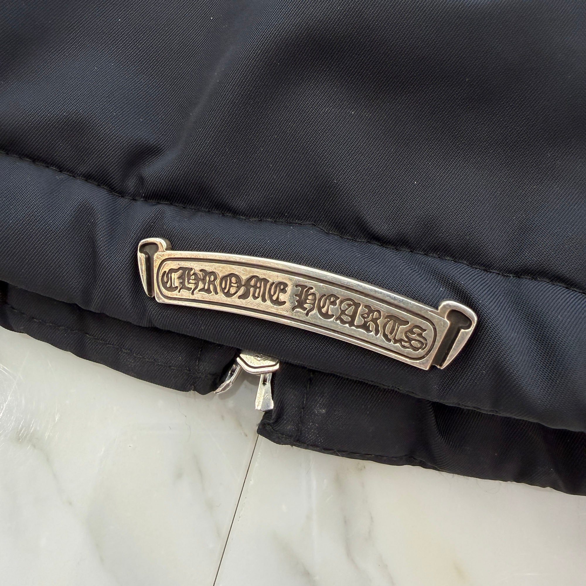 CHROME HEARTS Red 3 Cross Leather Patch Racing Zip Up Jacket Size L クロムハーツ レッド3クロス レザーパッチ レーシング ジップアップ ジャケット サイズL