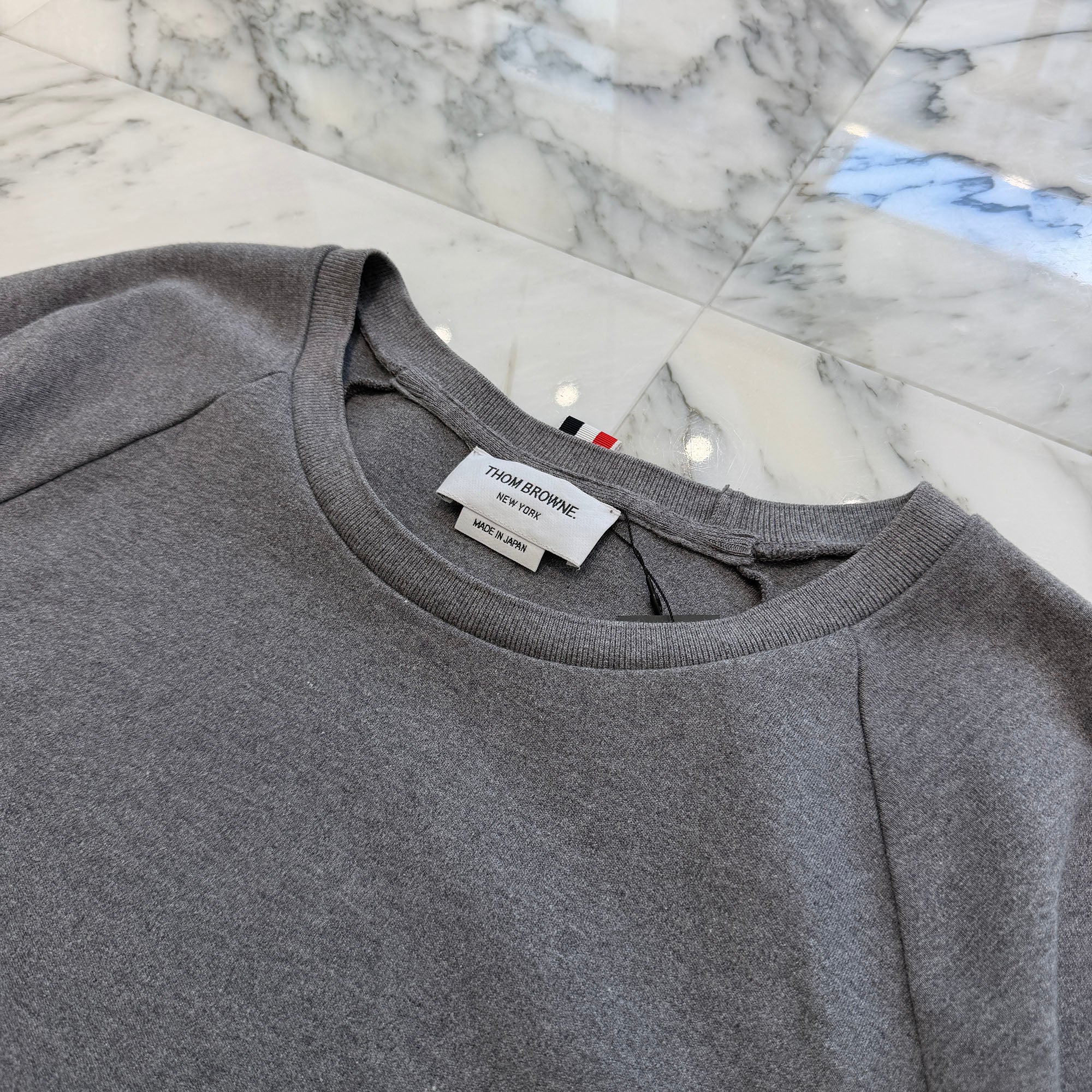 THOM BROWNE Interlocking RWB Stripe Short Sleeve Tee MJS114A-06168035 Size 5 トムブラウン インターロッキング RWB ストライプTシャツ サイズ5