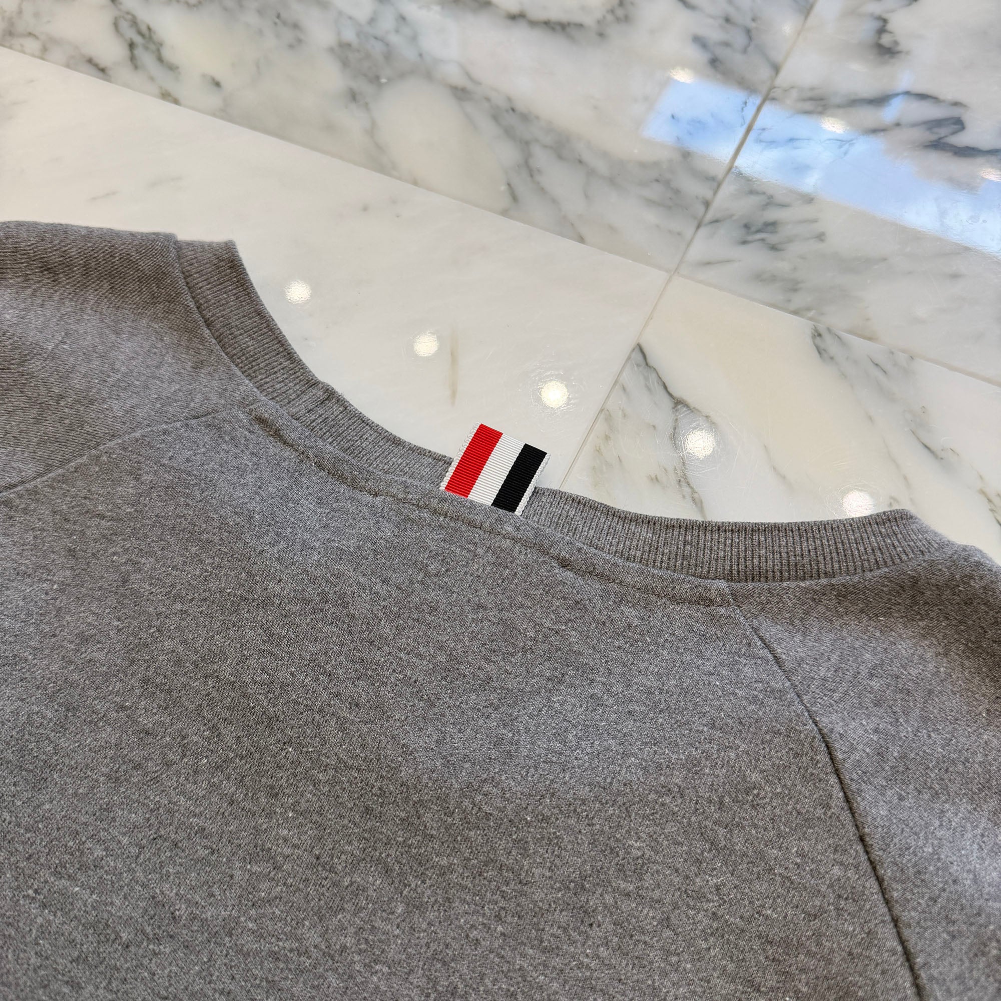 THOM BROWNE Interlocking RWB Stripe Short Sleeve Tee MJS114A-06168035 Size 5 トムブラウン インターロッキング RWB ストライプTシャツ サイズ5
