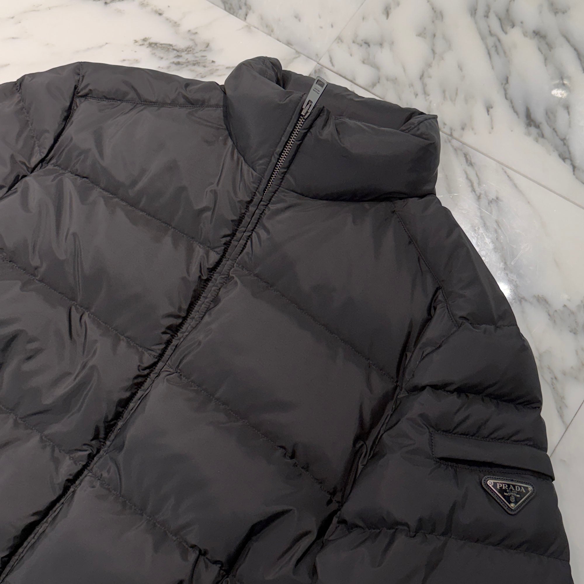 PRADA Triangle Logo Plate Down jacket SGY091 R132 1060 Size 58