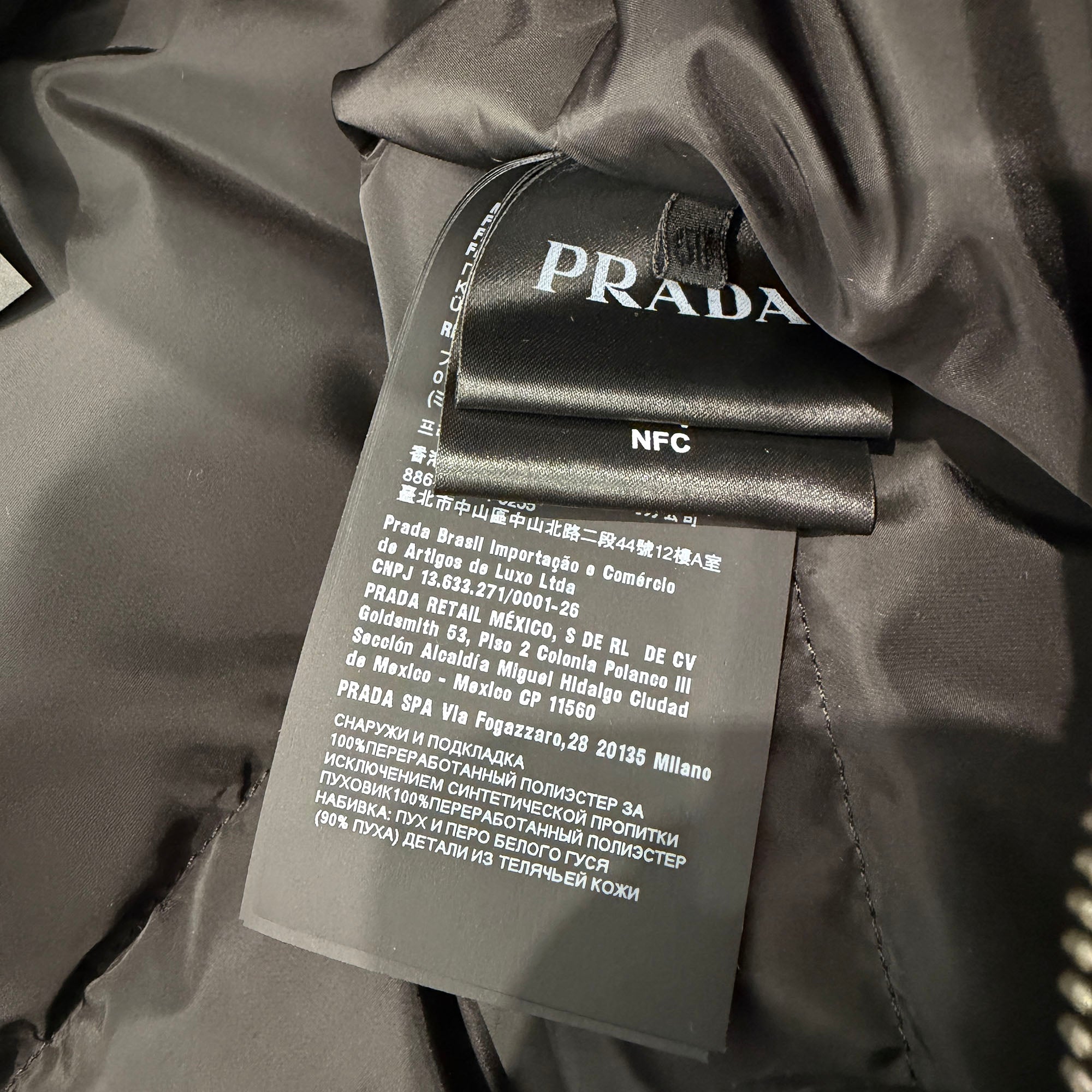 PRADA Triangle Logo Plate Down jacket SGY091 R132 1060 Size 58 プラダ トライアングルロゴ プレート ダウンジャケット サイズ58