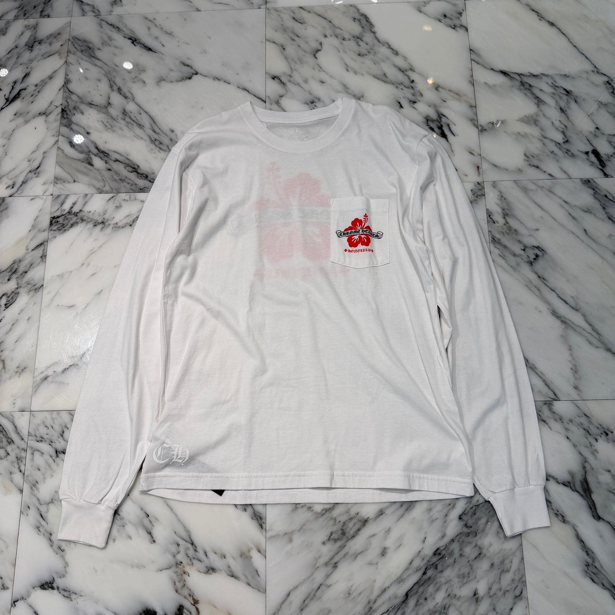 CHROME HEARTS Honolulu Limited Back Scroll Logo Long Sleeve Tee Size L クロムハーツ ホノルル限定 バックスクロールロゴ ロングスリーブTシャツ サイズL