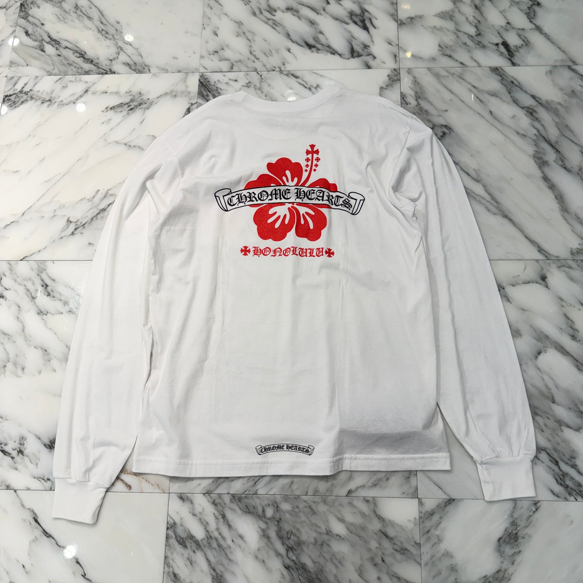 CHROME HEARTS Honolulu Limited Back Scroll Logo Long Sleeve Tee Size L クロムハーツ ホノルル限定 バックスクロールロゴ ロングスリーブTシャツ サイズL