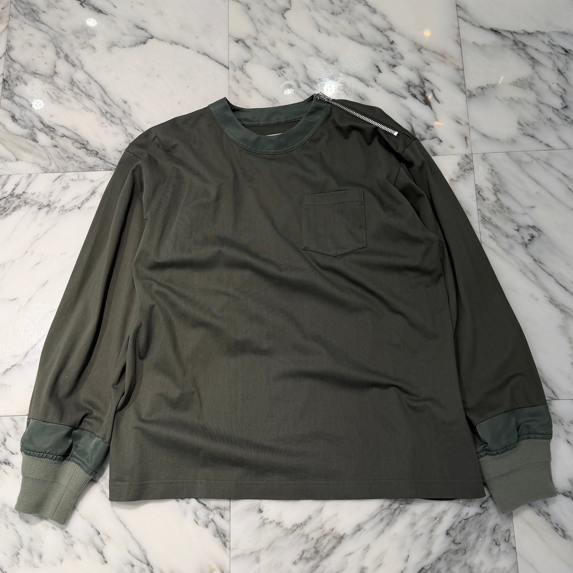 sacai 2023SS Cotton Jersey Long Sleeve Tee 24-03568M Size 1 サカイ コットン ジャージー ロングスリーブ Ｔシャツ サイズ1
