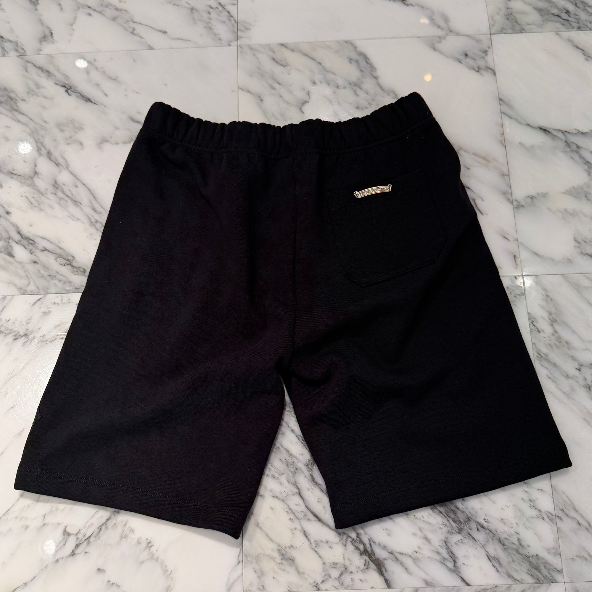 CHROME HEARTS Y NOT Triple Cross Leather Patch Sweat Shorts Size XL クロムハーツ ワイノット トリプルクロス レザーパッチ スウェットショーツ サイズXL