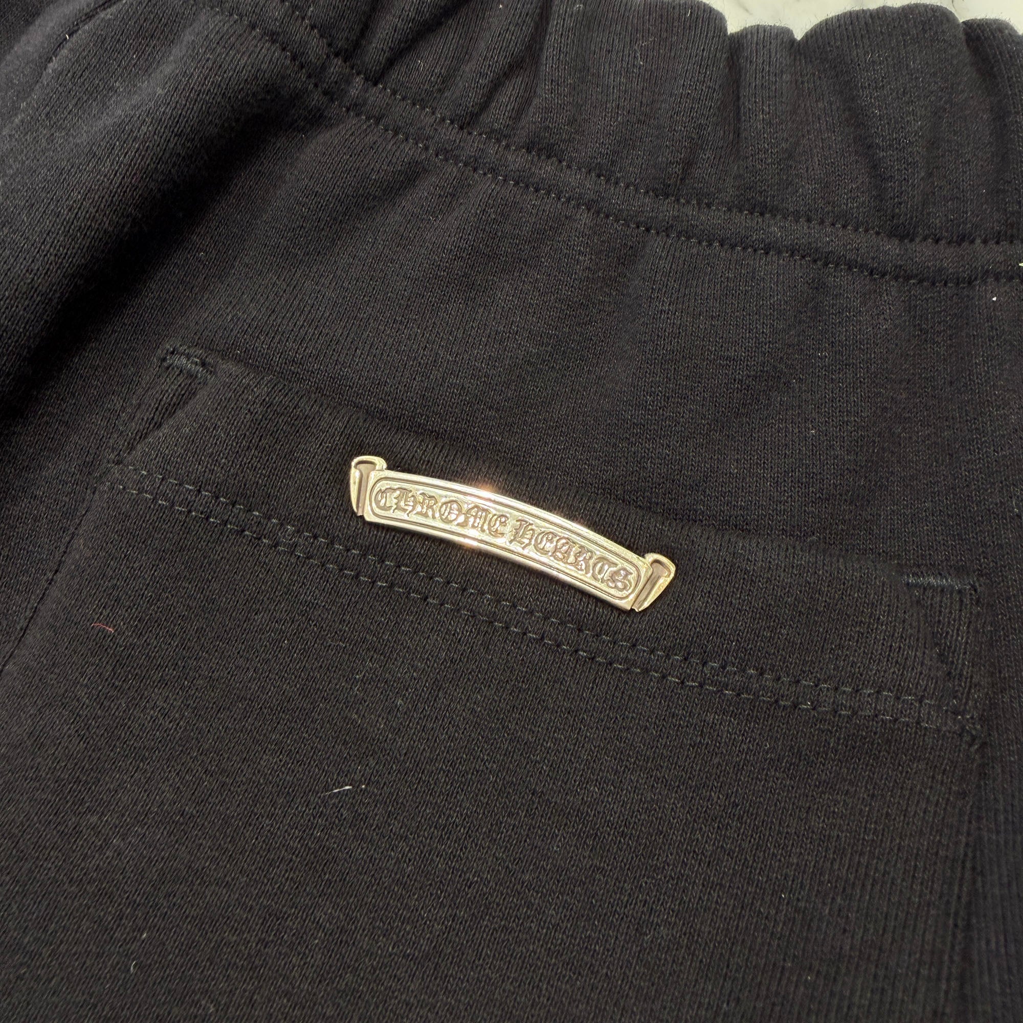 CHROME HEARTS Y NOT Triple Cross Leather Patch Sweat Shorts Size XL クロムハーツ ワイノット トリプルクロス レザーパッチ スウェットショーツ サイズXL