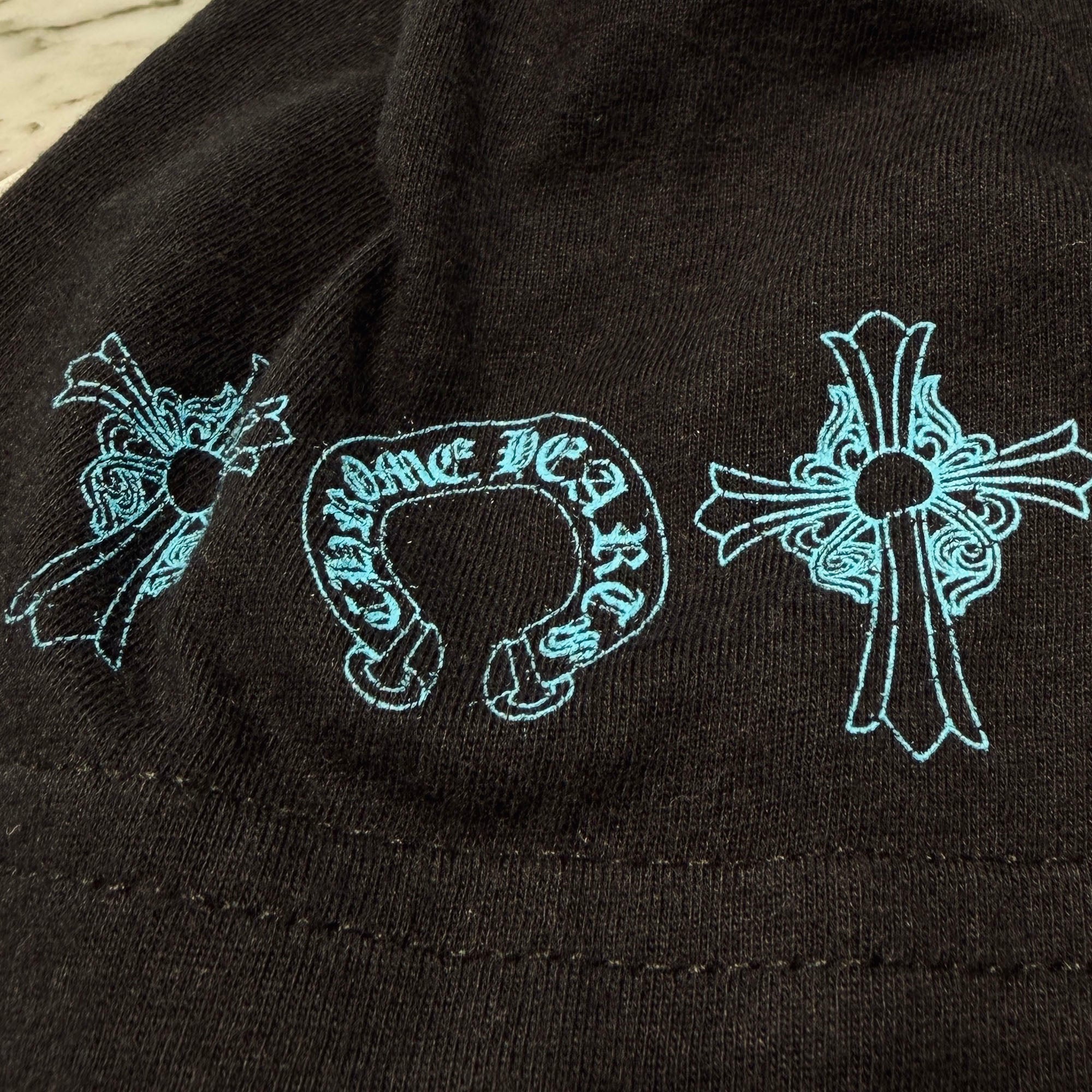 CHROME HEARTS 3 Blue Cross Tee Size L クロムハーツ 3 ブルークロス Tシャツ サイズL