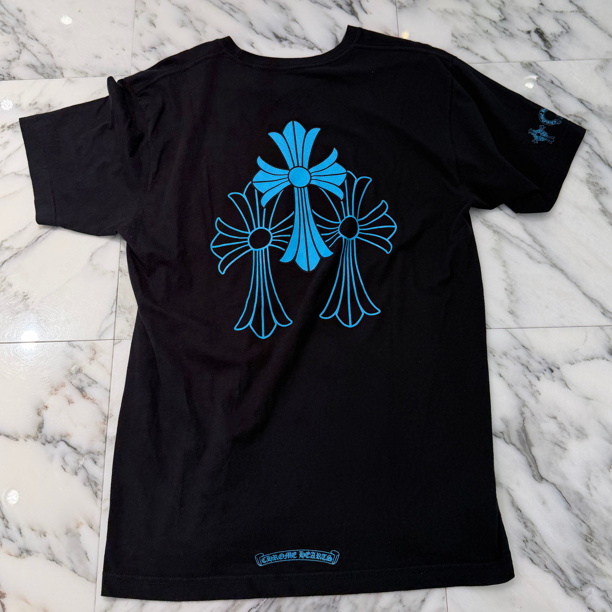 CHROME HEARTS 3 Blue Cross Tee Size L クロムハーツ 3 ブルークロス Tシャツ サイズL